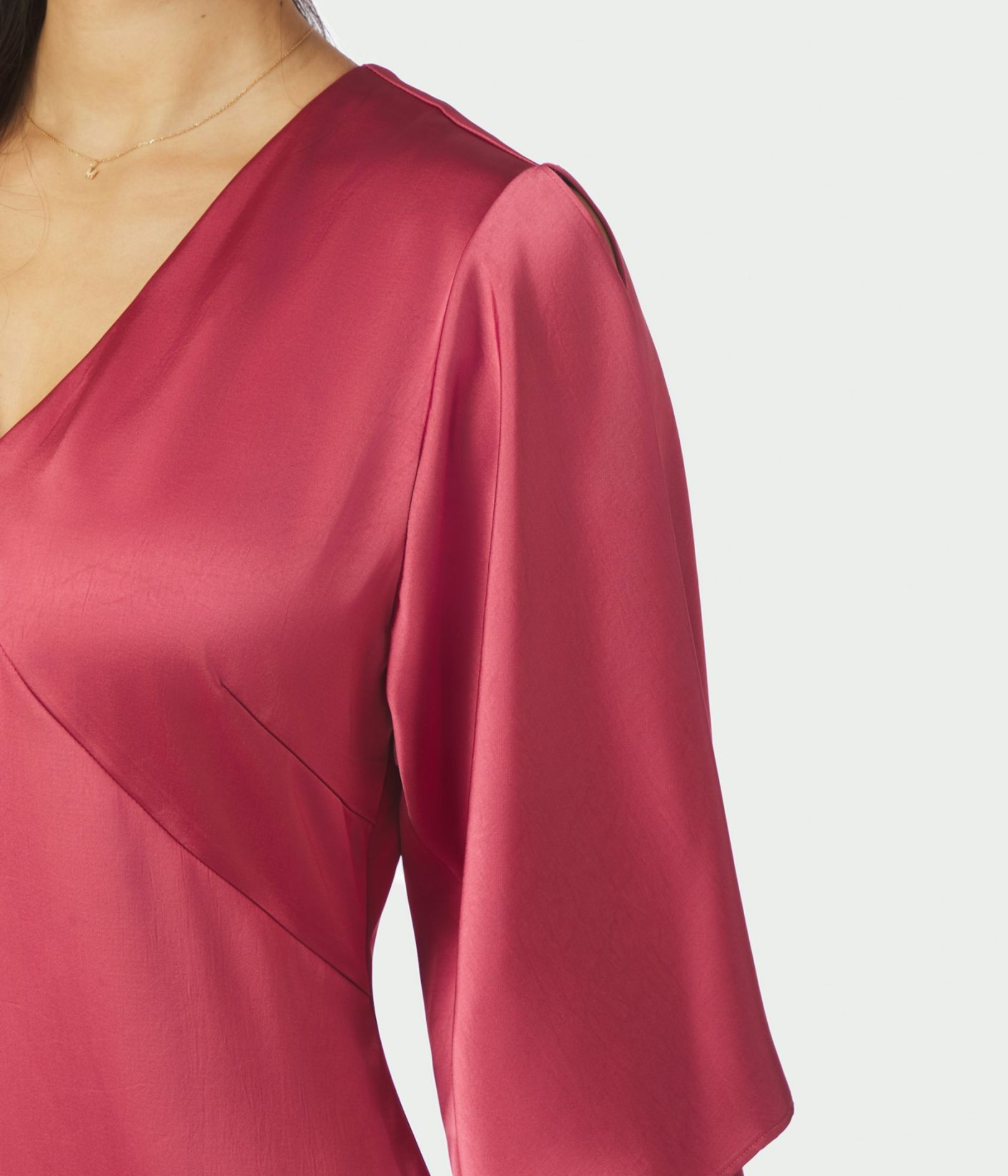 Remara Heavy Sateen Dress (430 Cherry Pink)