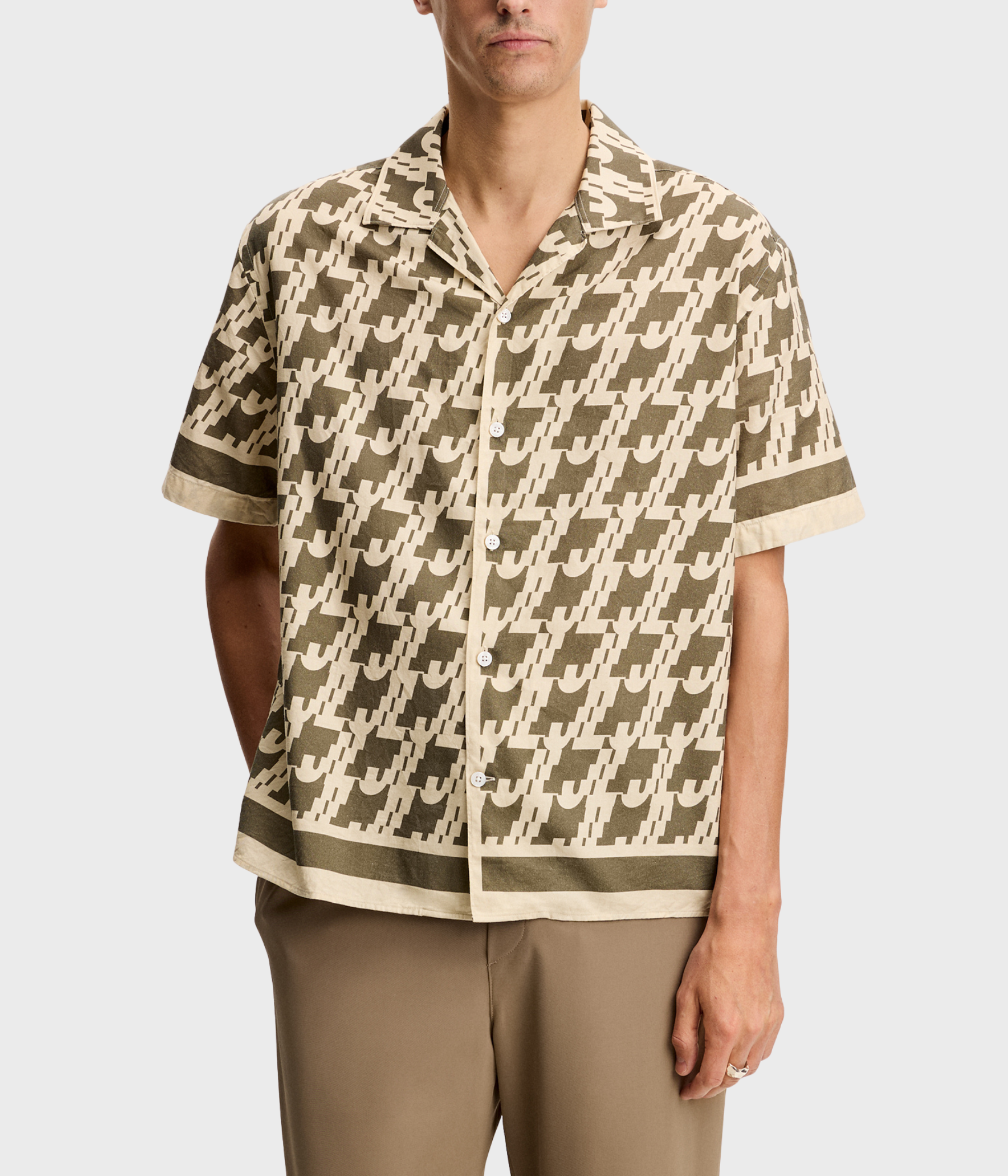 Ellis Border Resort Shirt (M573 JL Glitch Kalamata)