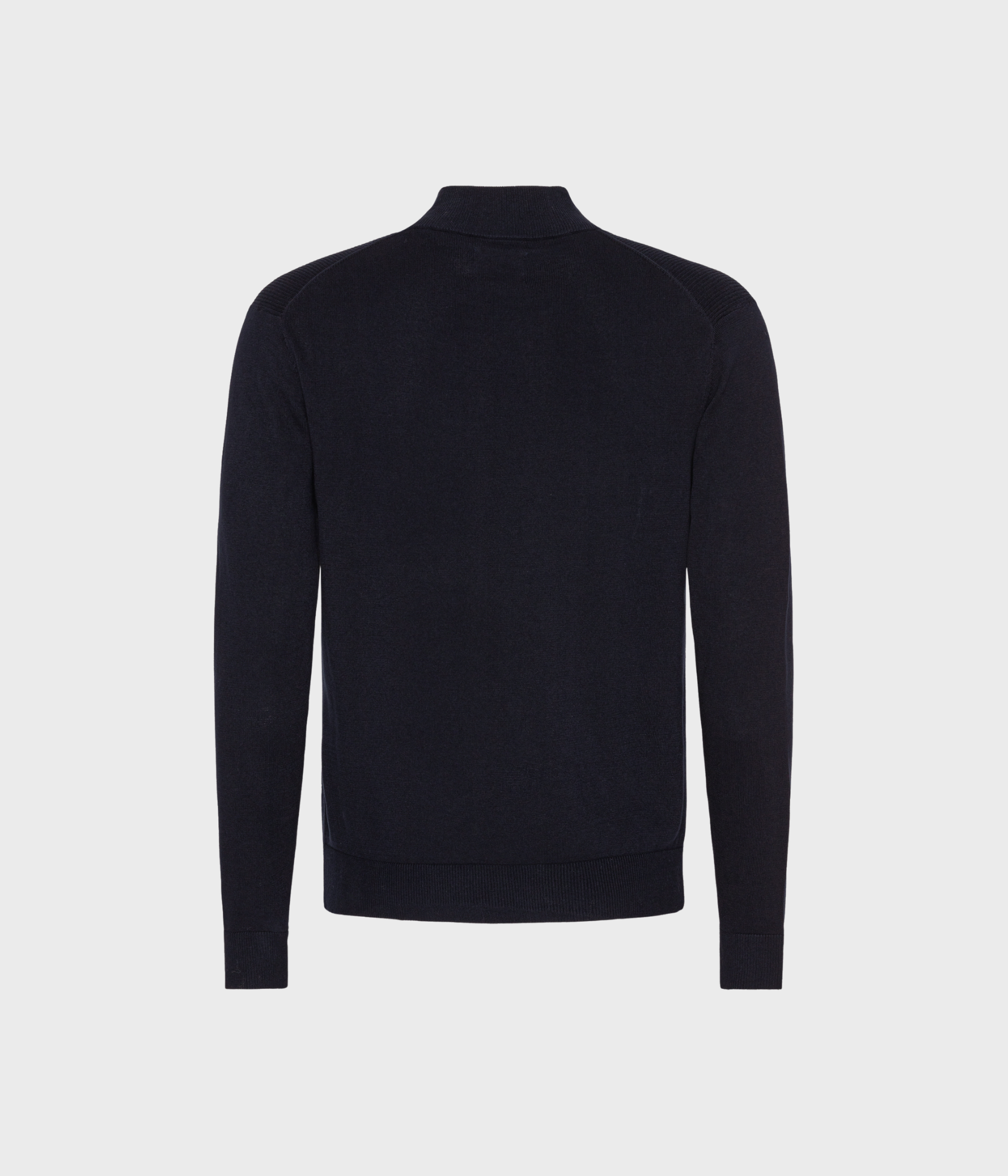 Halfzip Rib Cotton. (Navy)