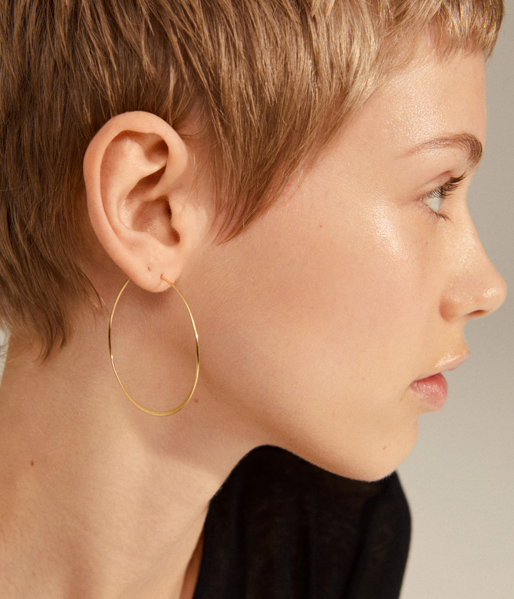 TILLY Large Hoop Earrings Gold-Plated (gold-plated)