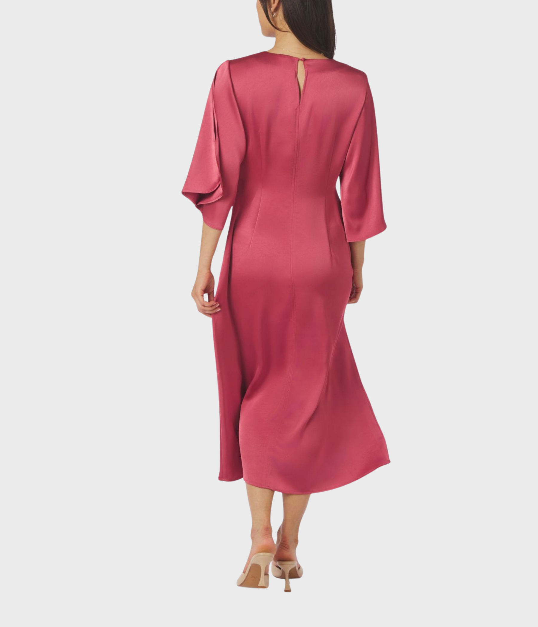 Remara Heavy Sateen Dress (430 Cherry Pink)
