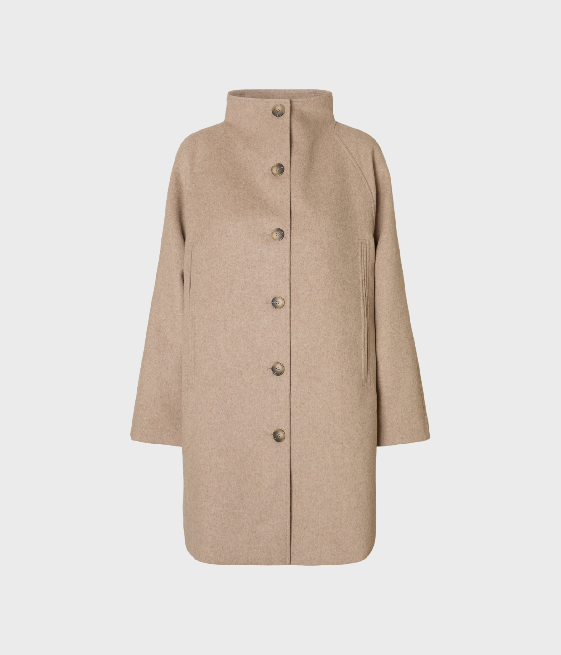SLFVINNI WOOL BLEND COAT NOOS. (Sandshell Detail:MELANGE)