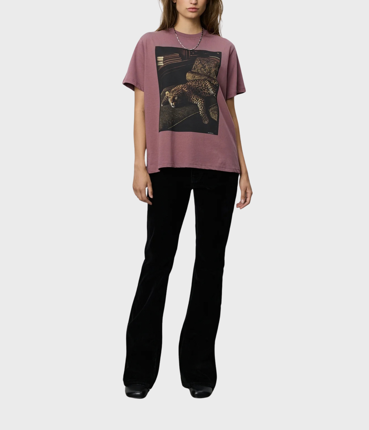 Riversw Printed Boxy T-Shirt (7172 Dusty Plum)