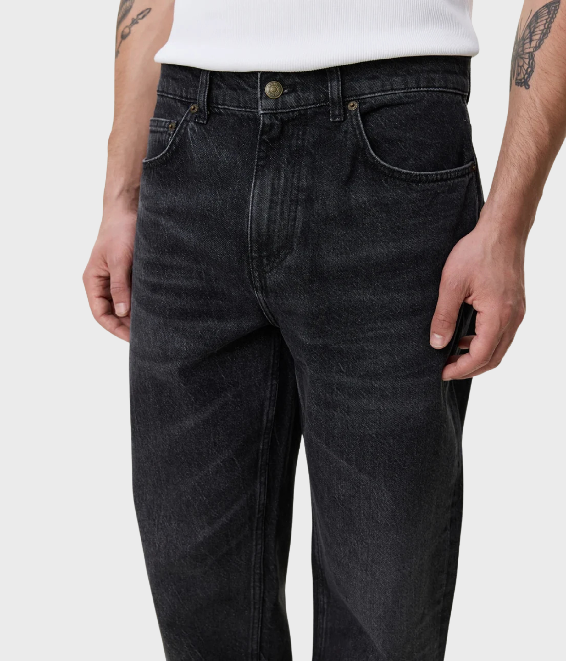 Ryder Black Washed Denim Jeans (107 Black Washed Denim "32)