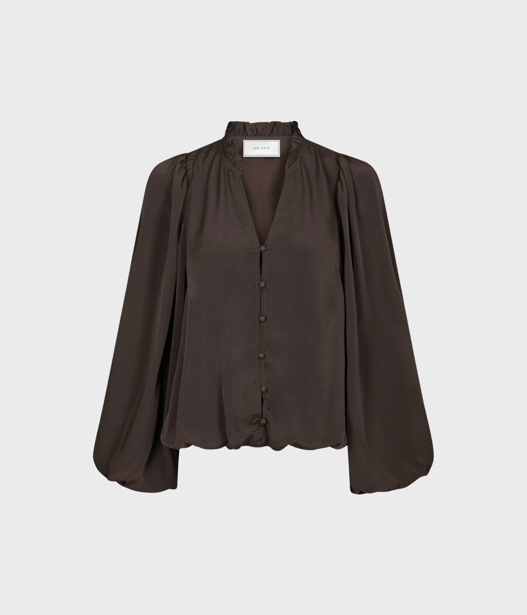 Vivette Woven Blouse (676 DARK BROWN)