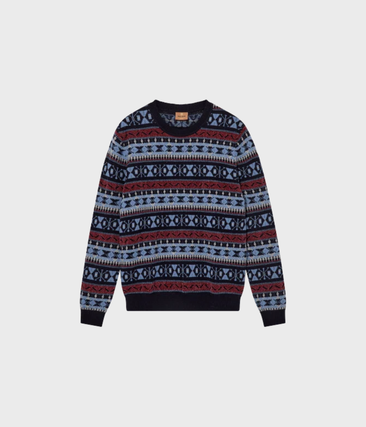 Mmgpatterson Jacquard Crew Knit (469 Navy)