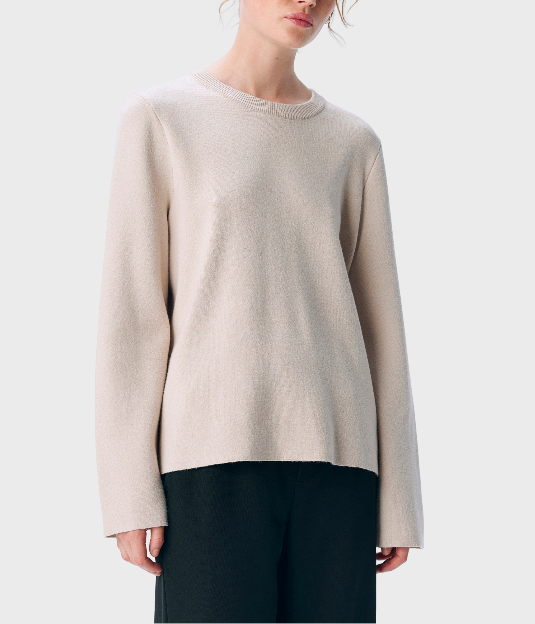 Objreynard Square Sleeve O-Neck Noos. (Silver Gray)