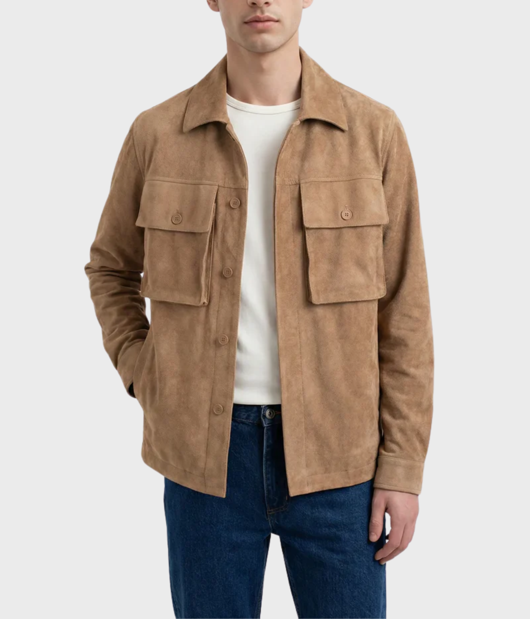 Nash Vegan Suede Jacket (Cocoa shadown brown)