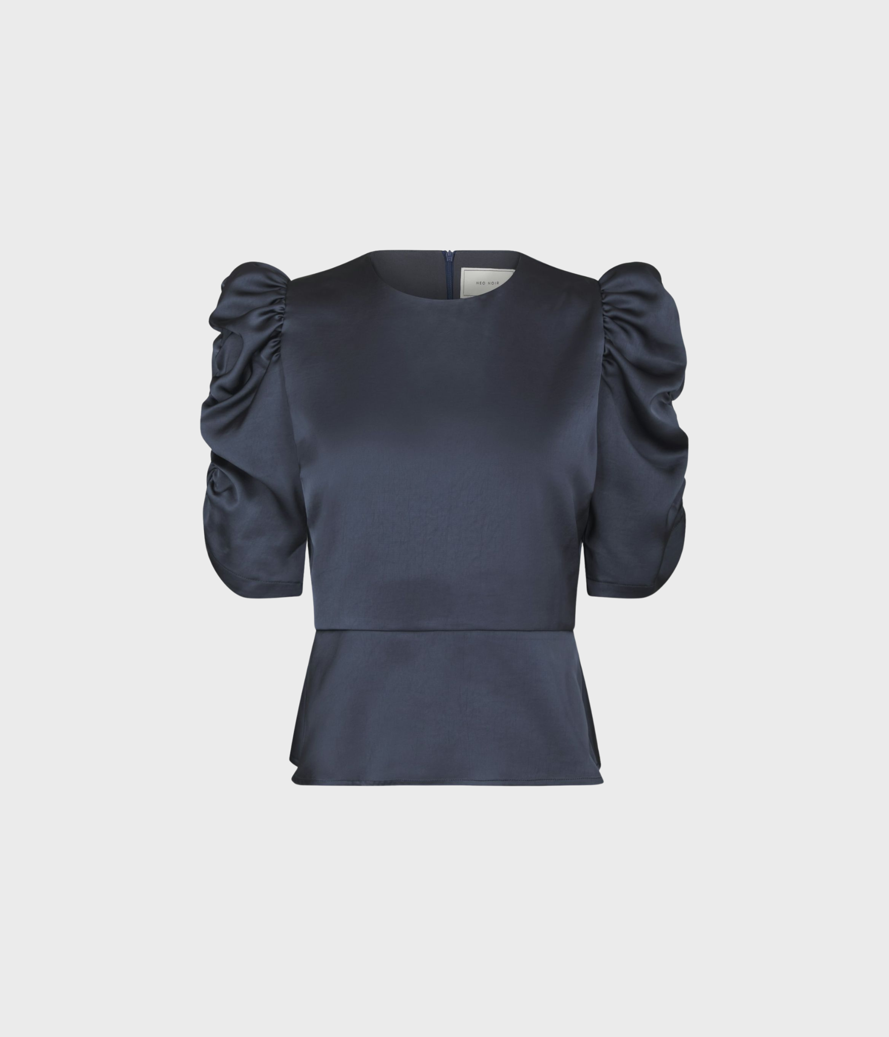 Benua Heavy Sateen Blouse (Midnight Blue)
