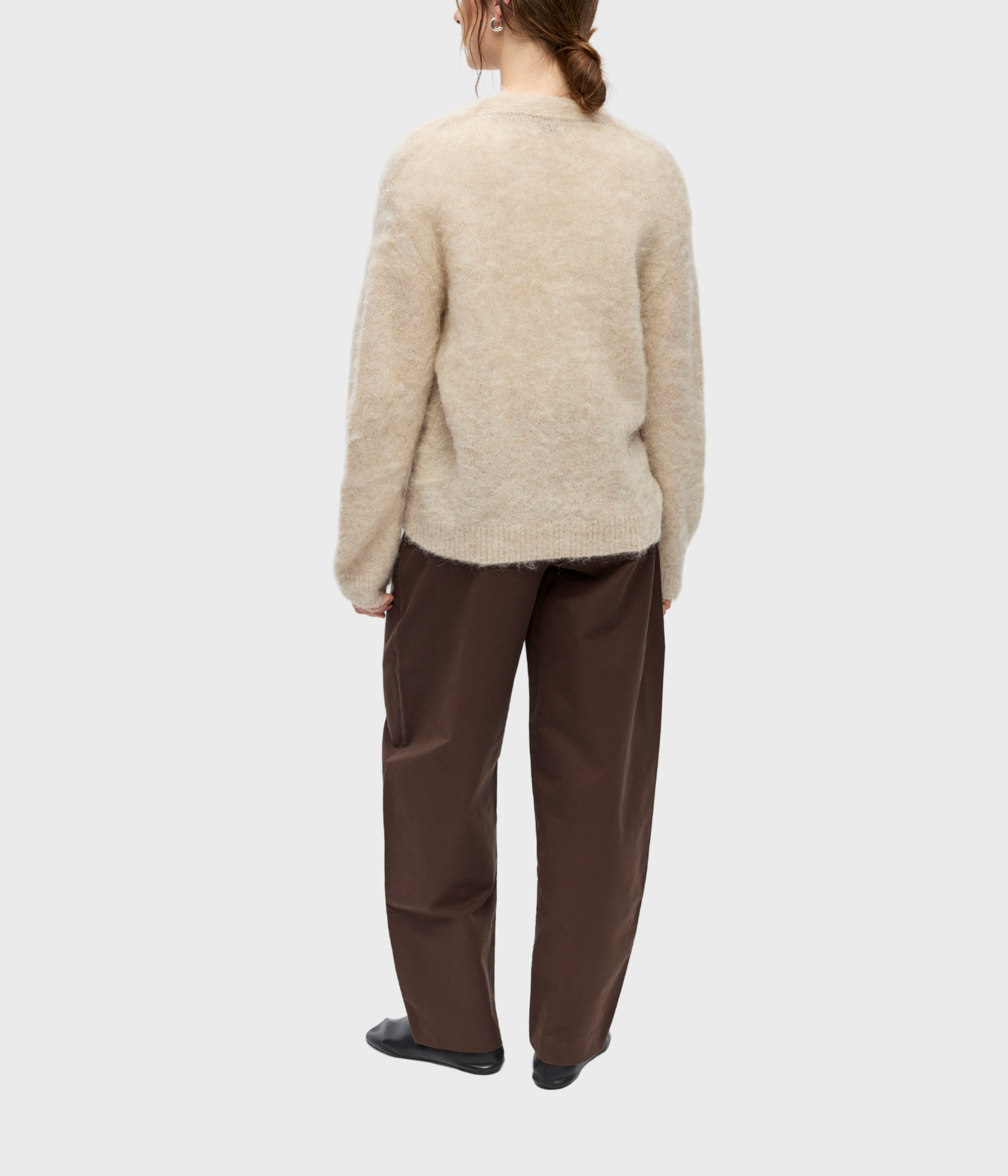 Objharry L/S Lo Knit Cardigan Noos (Birch Detail:MELANGE)