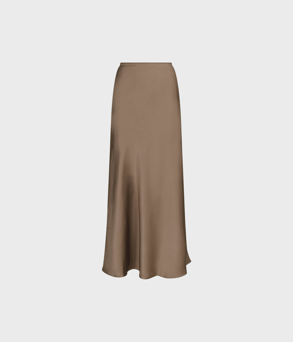 Vicky Heavy Sateen Skirt. (811 Dark Taupe)