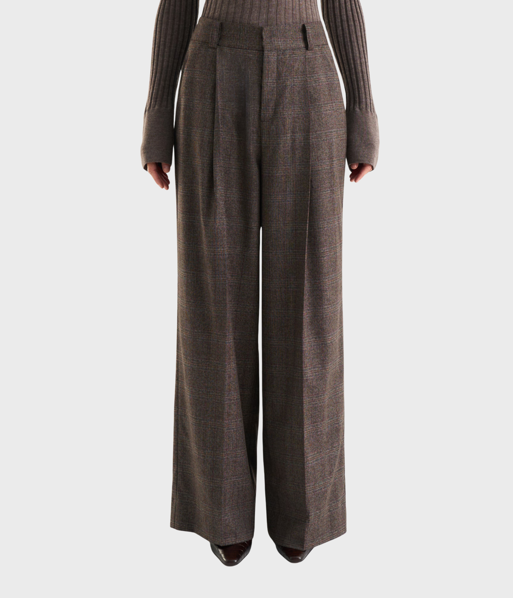 Maelle Trousers (Brown Check)