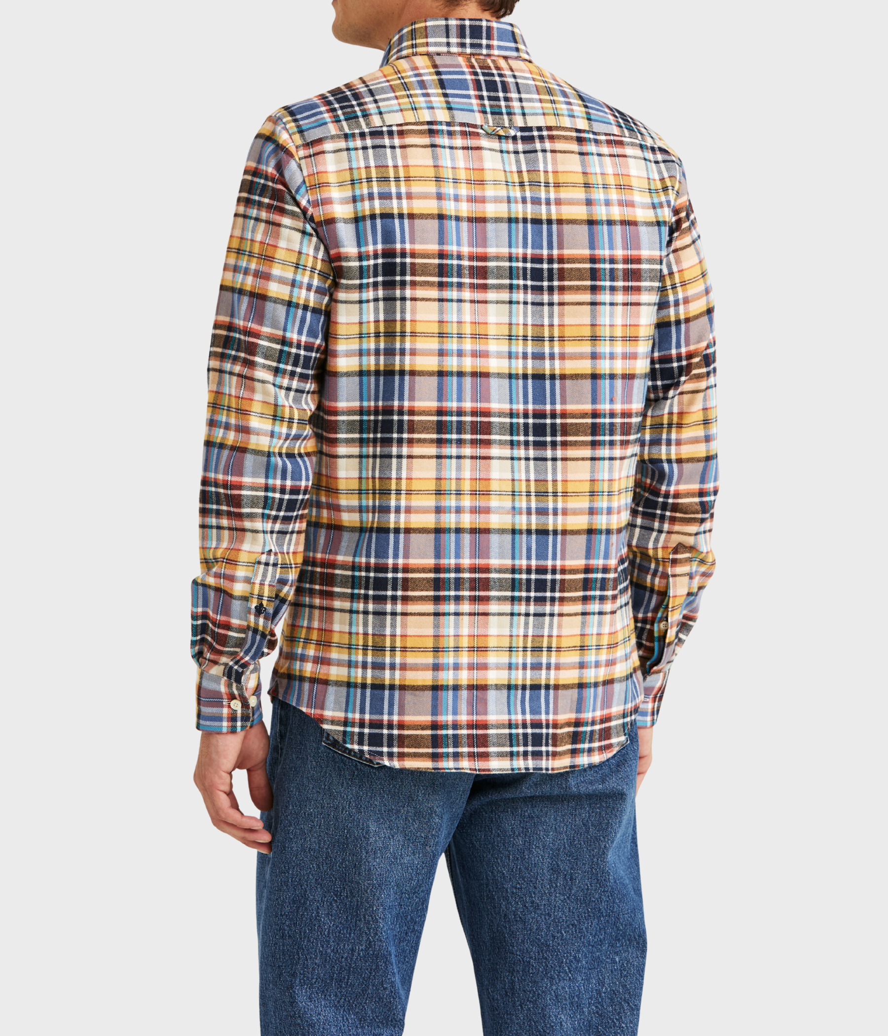 Happy Tartan Check Shirt-Classic Fit. (11 Yellow)