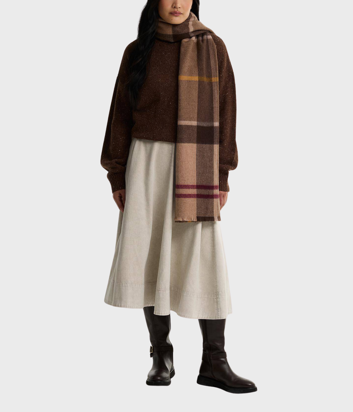 Barbour Rosefield Tartan Scarf (TN91 Muted Tartan)