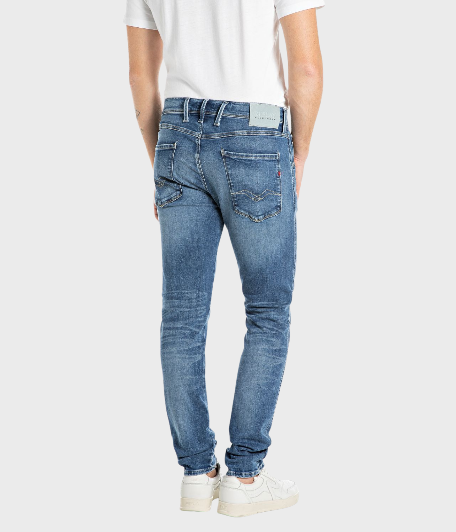 Trousers ANBASS HYPERFLEX ORIGINAL. (009 MEDIUM BLUE Dark wash tone)