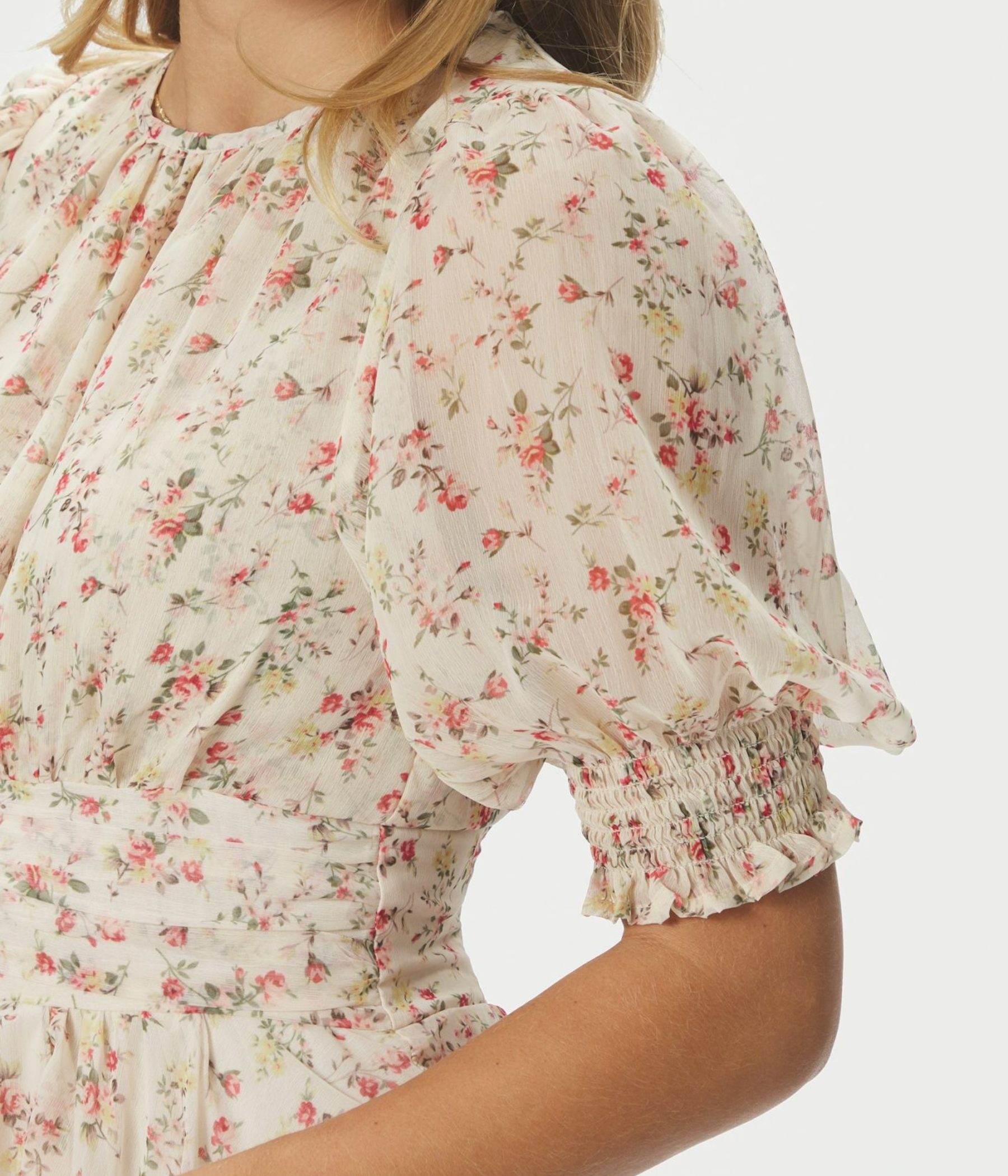 Sable Meadow Printed Dress (122 creme) - D.O. Design Only