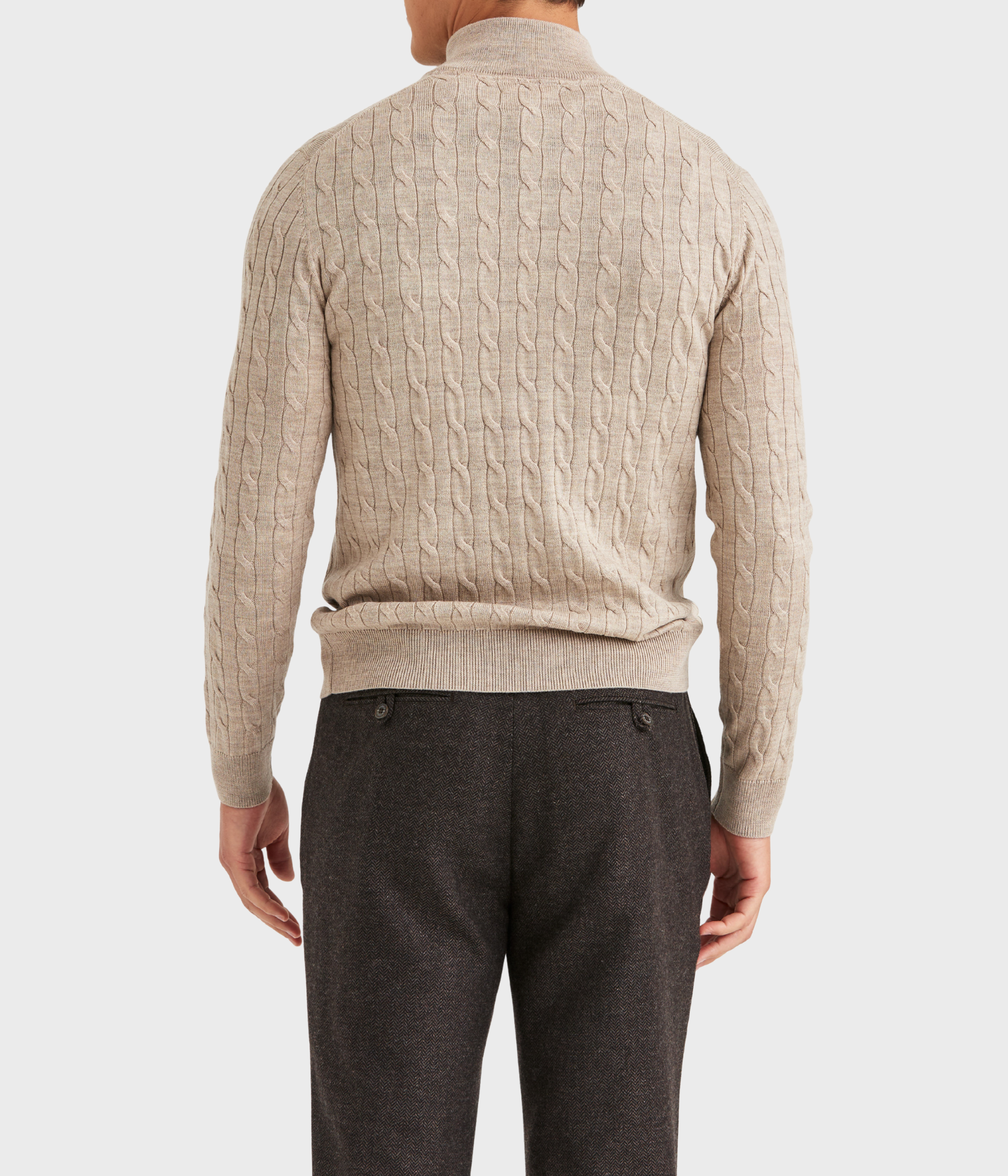 Merino Cable John Zip. (05 Khaki)