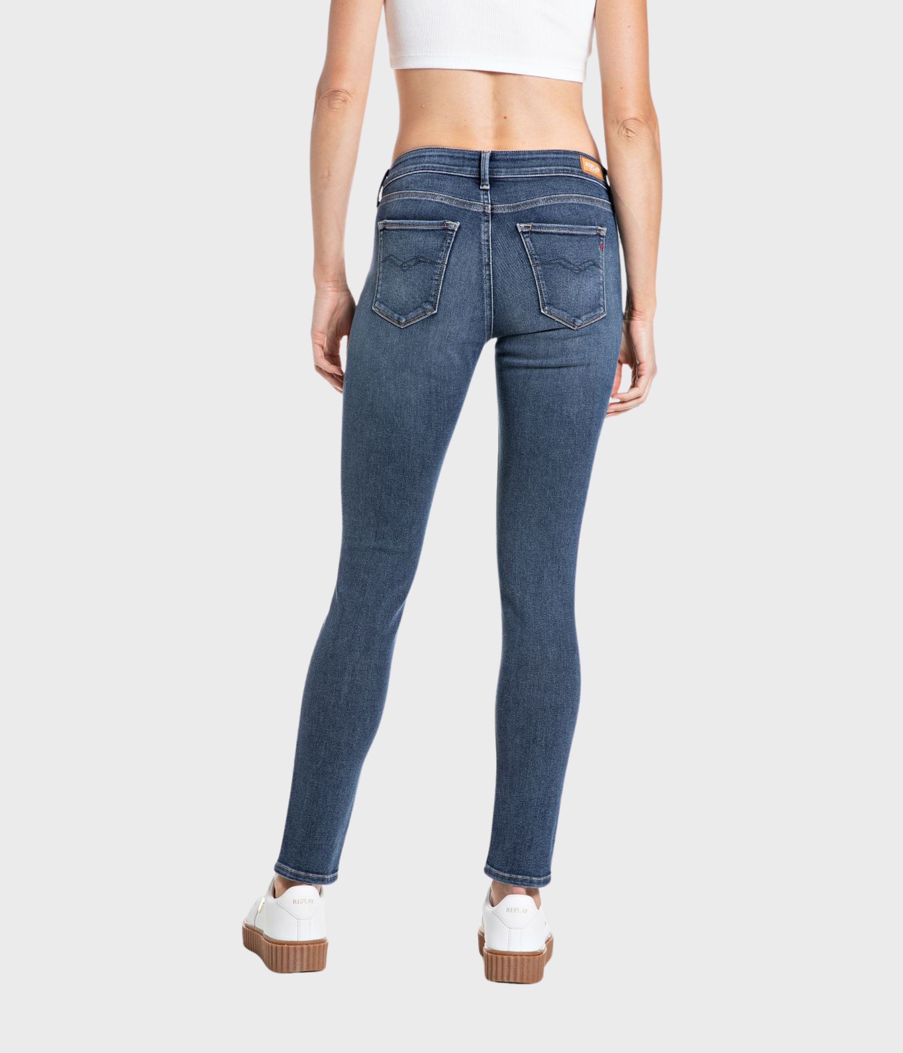 NEW LUZ Skinny (009 MEDIUM BLUE medium dark enzymatic stone wash)
