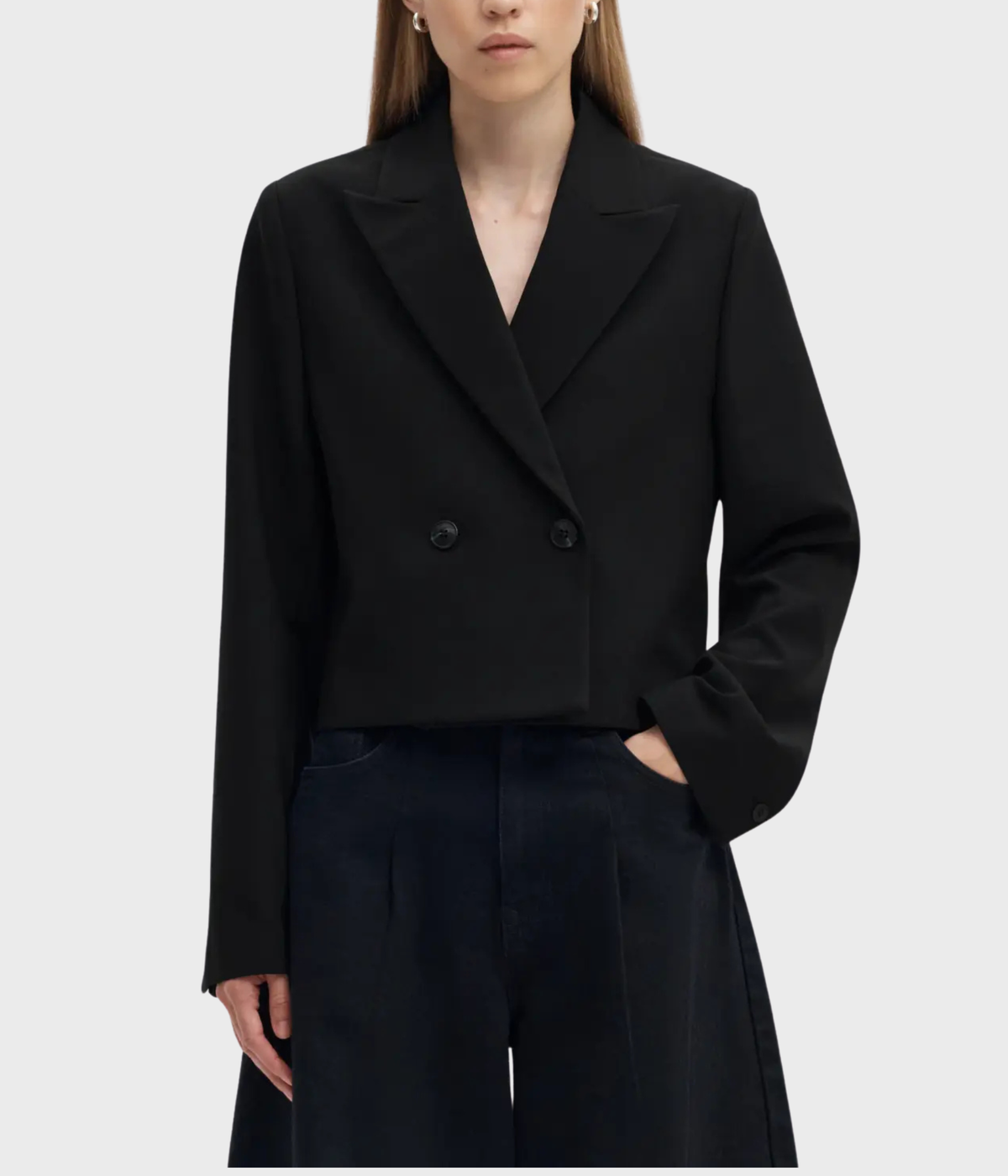 Slwrita Ls Db Short Blazer Fd (Black)