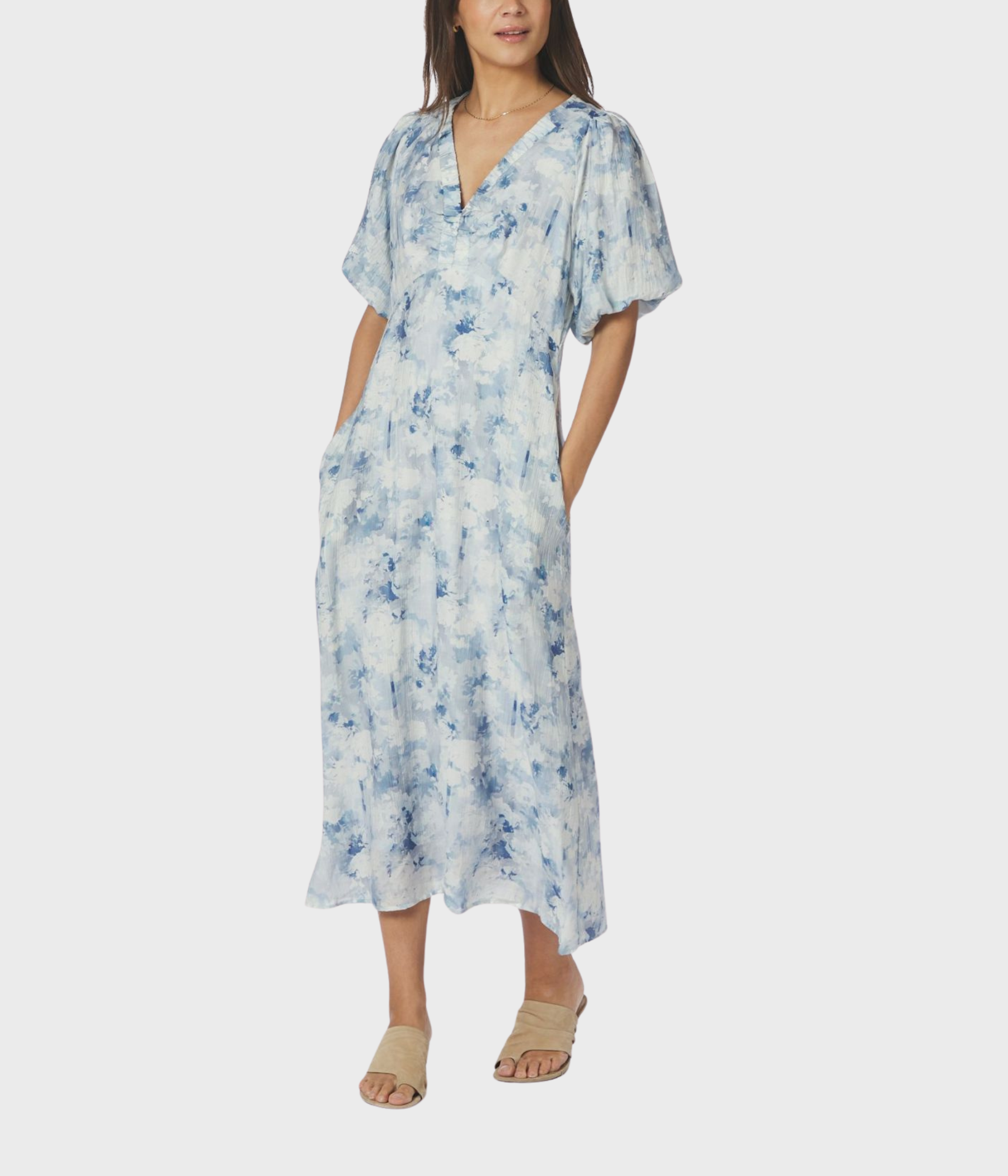 Illana Floral Fusion Dress (140 Blue)