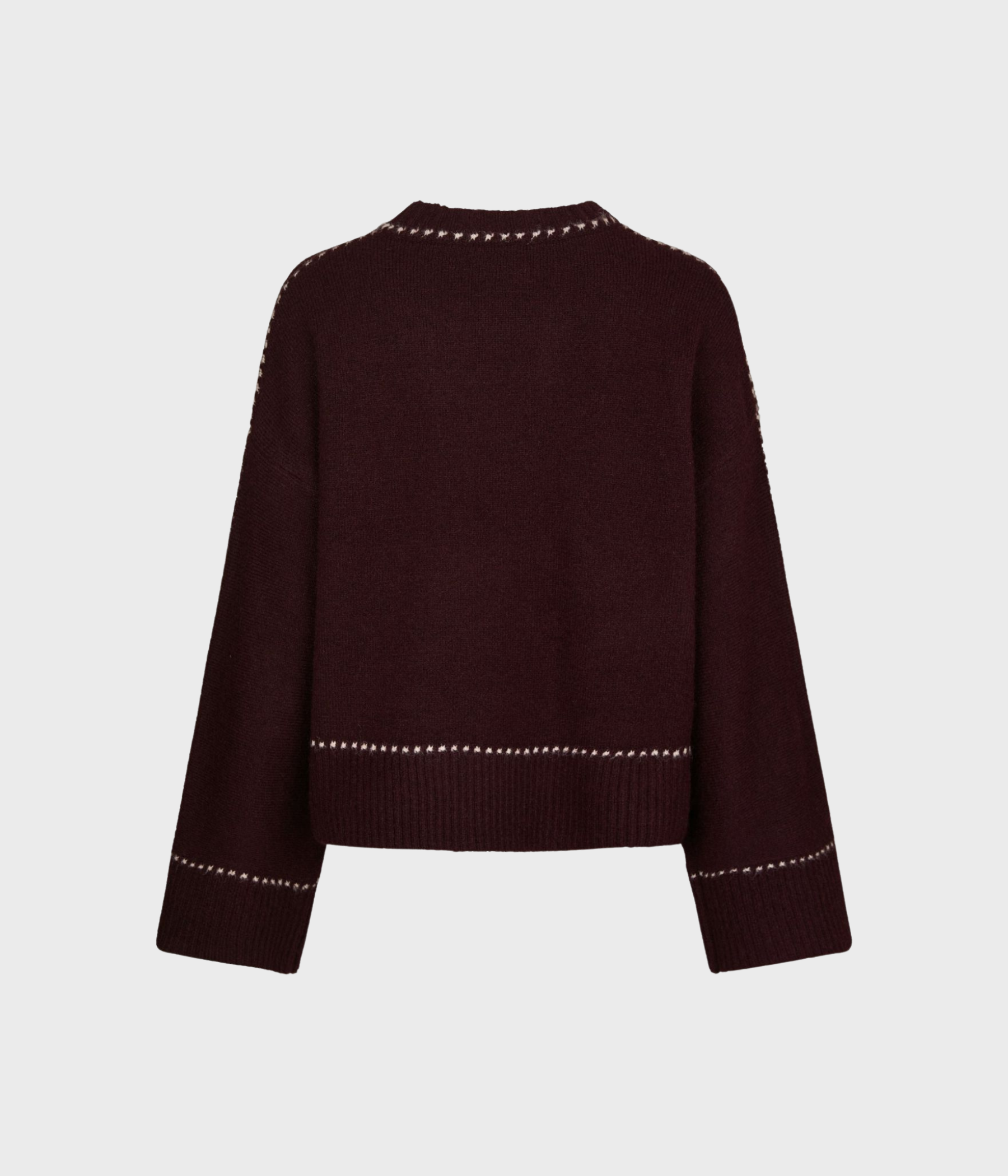 Roeme Knit Stitch Blouse. (682 Wine)