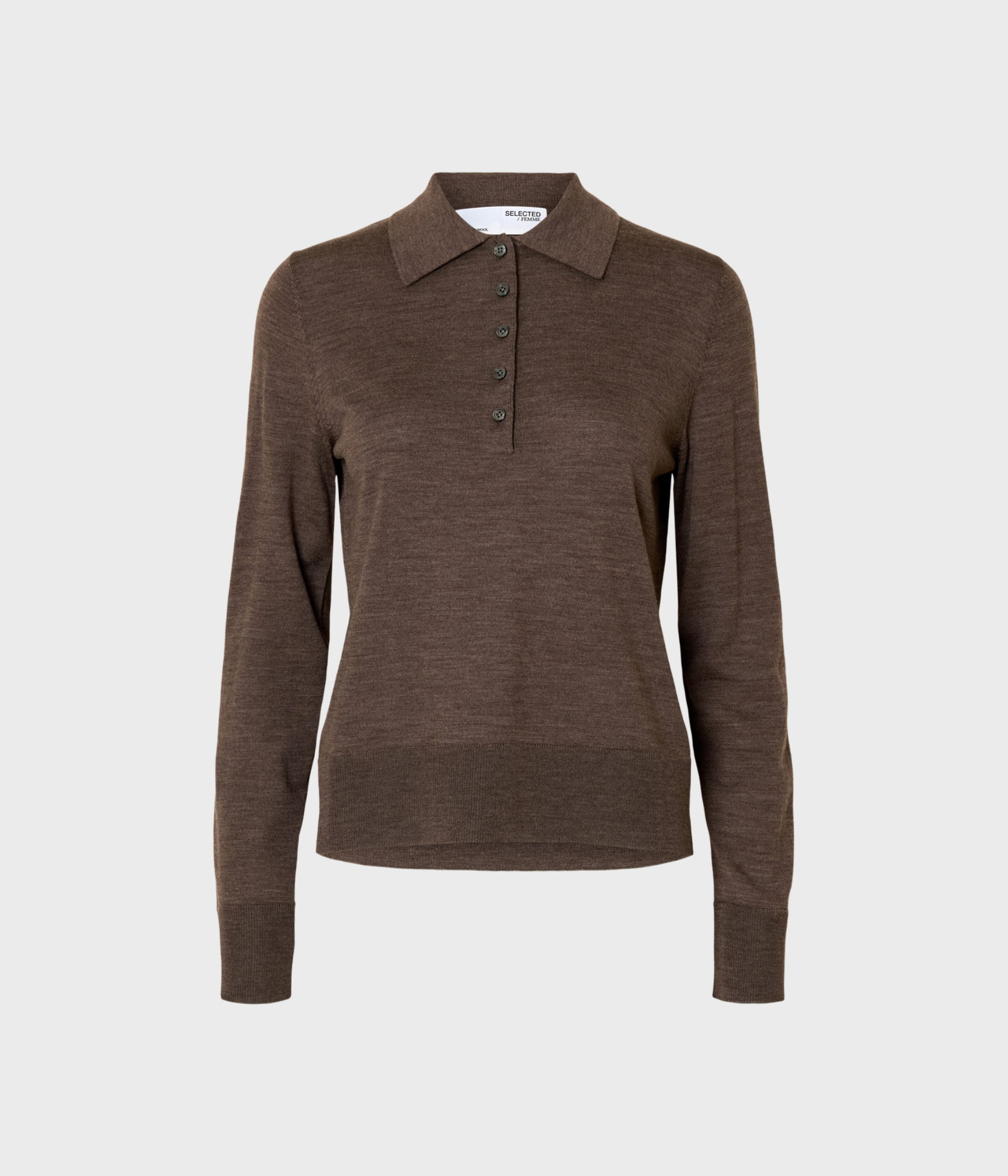 SLFTHEA LS KNIT MERINO COLLAR NECK NOOS (Delicioso)