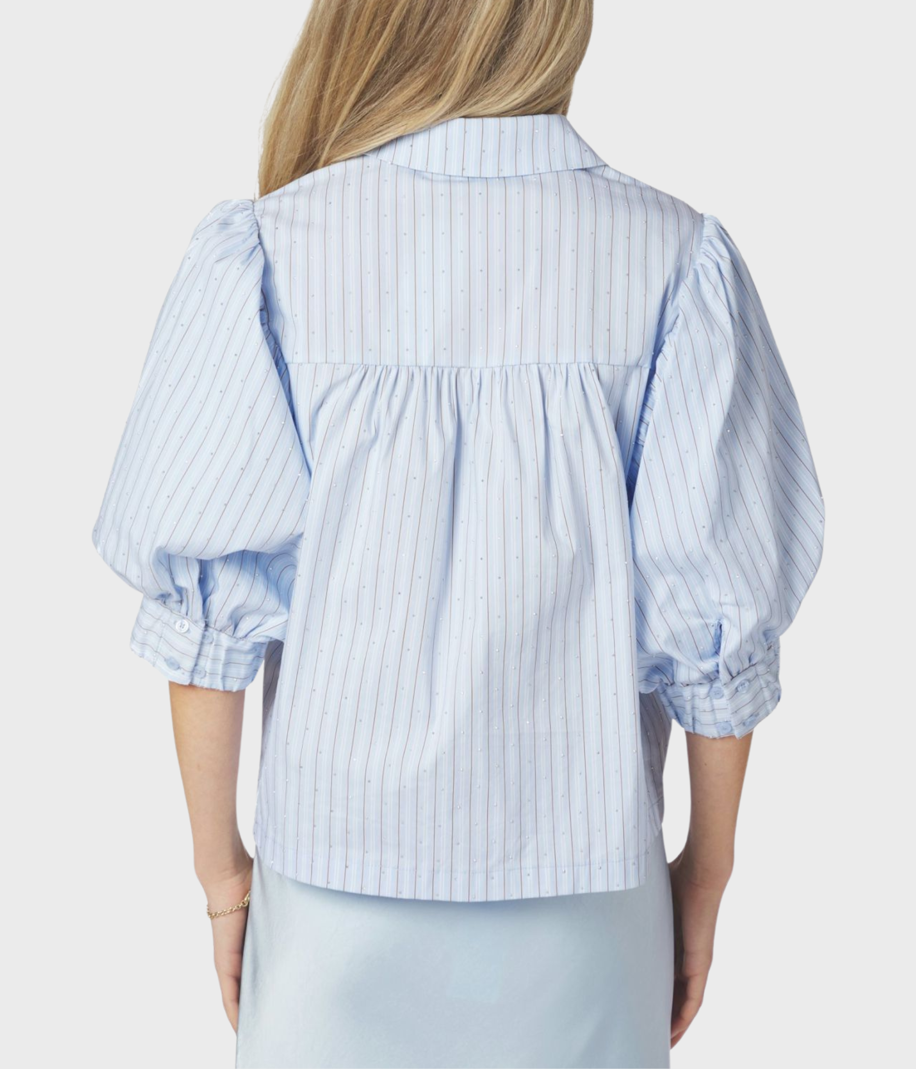 Etta Stripe Stone Shirt (145 Light Blue)