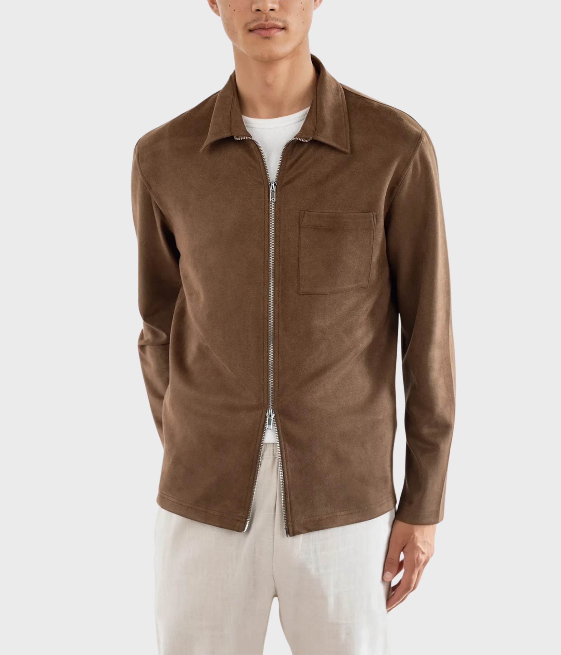 Neo Vegan Suede Overshirt 2.0 (064 Mocha brown)