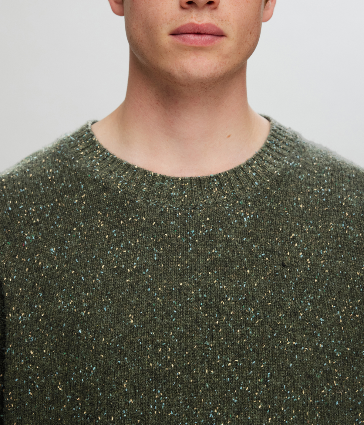 Slmneil Ls Knit Neps Crew Neck (Forest Night Detail:Neps)