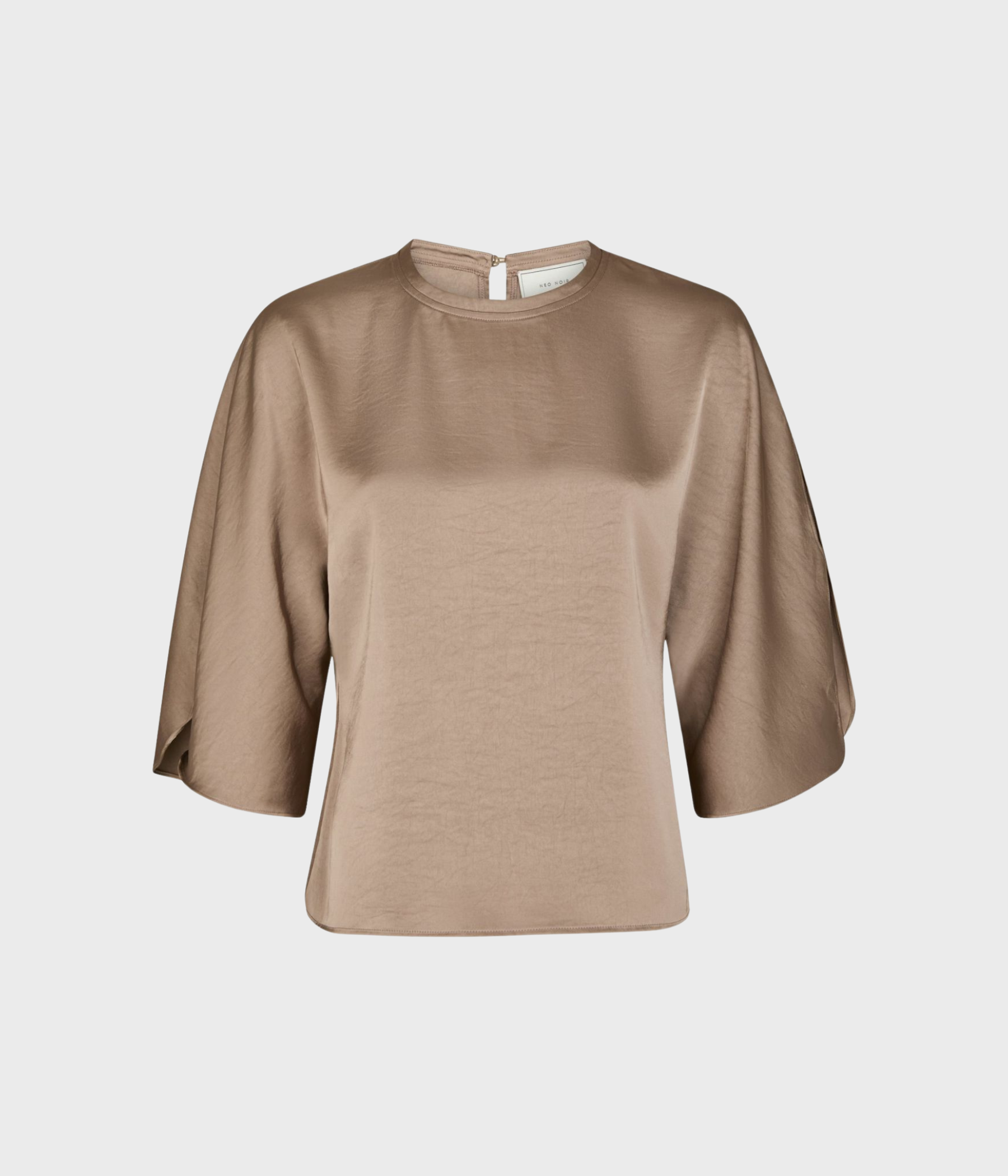 Liora Heavy Sateen Blouse. (811 Dark Taupe)