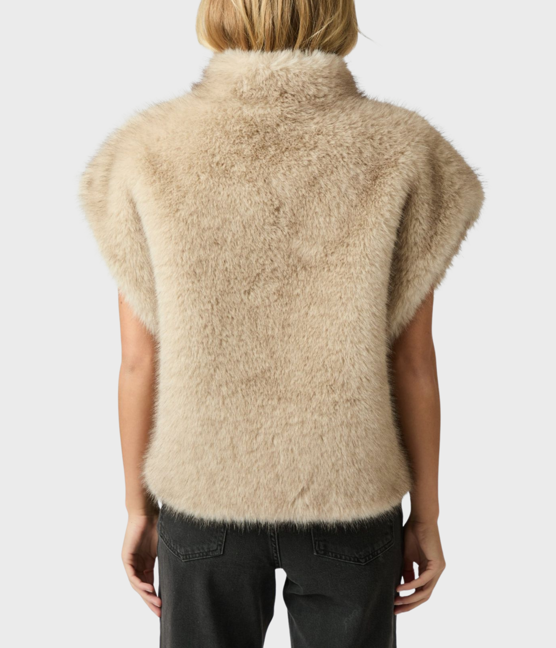 Kevini Faux Fur Vest (123 Beige)