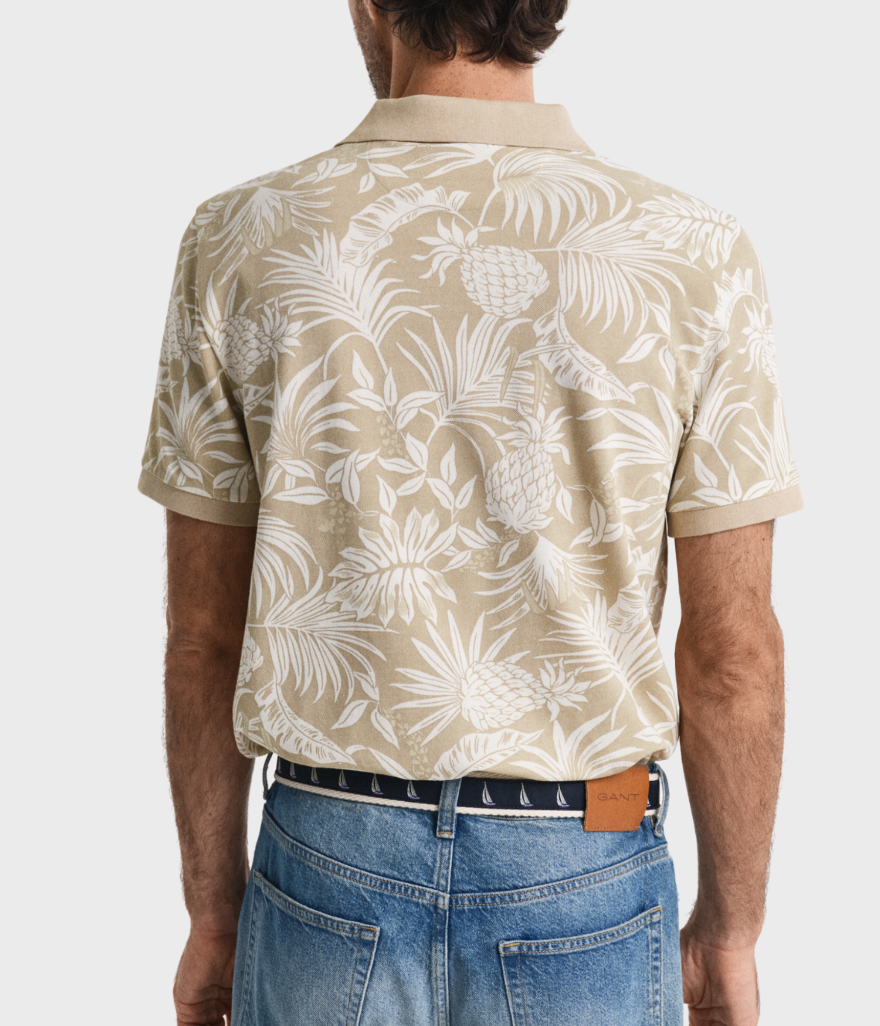 PRINTED SS POLO (277 Dry Sand)