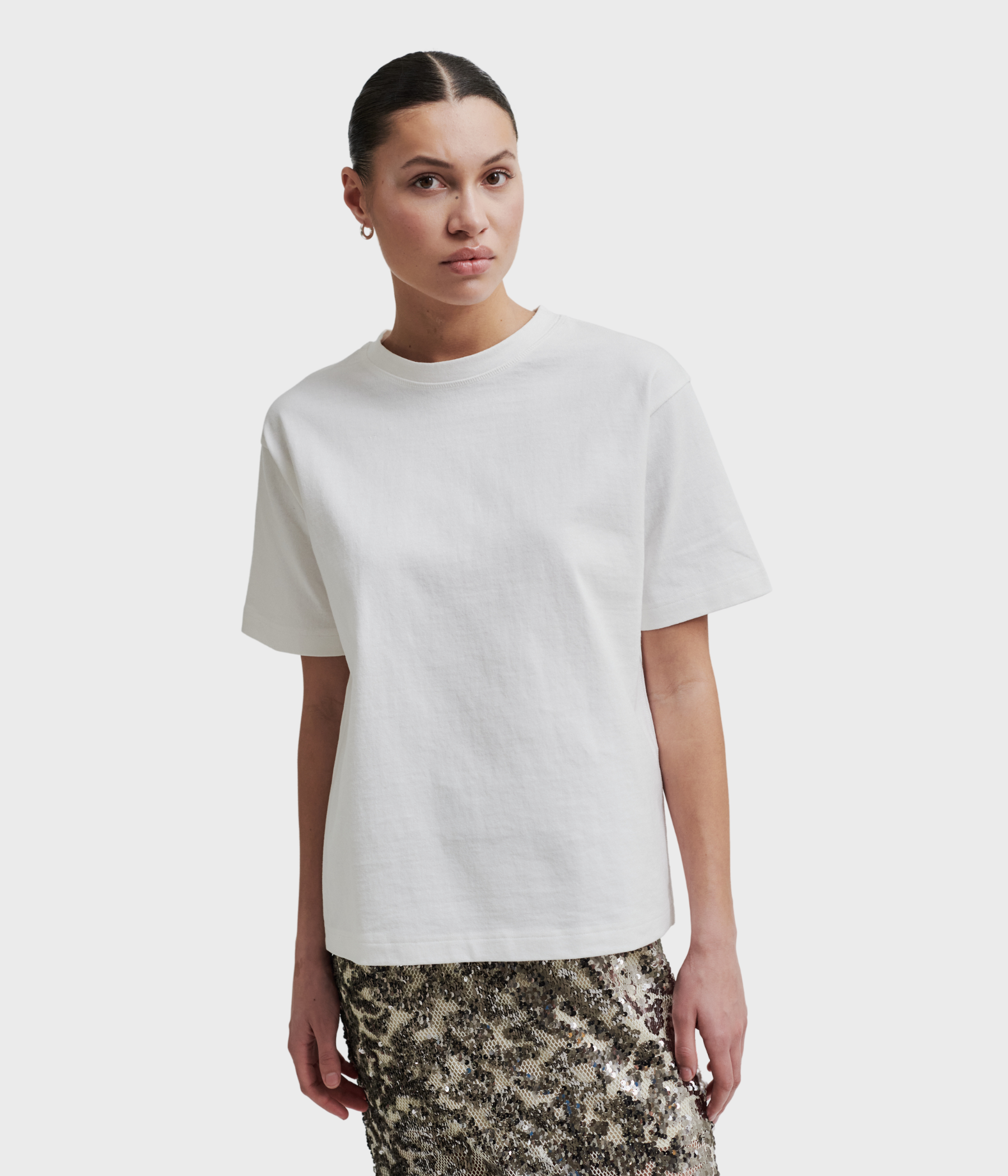Vit oversized t-shirt från Second Female