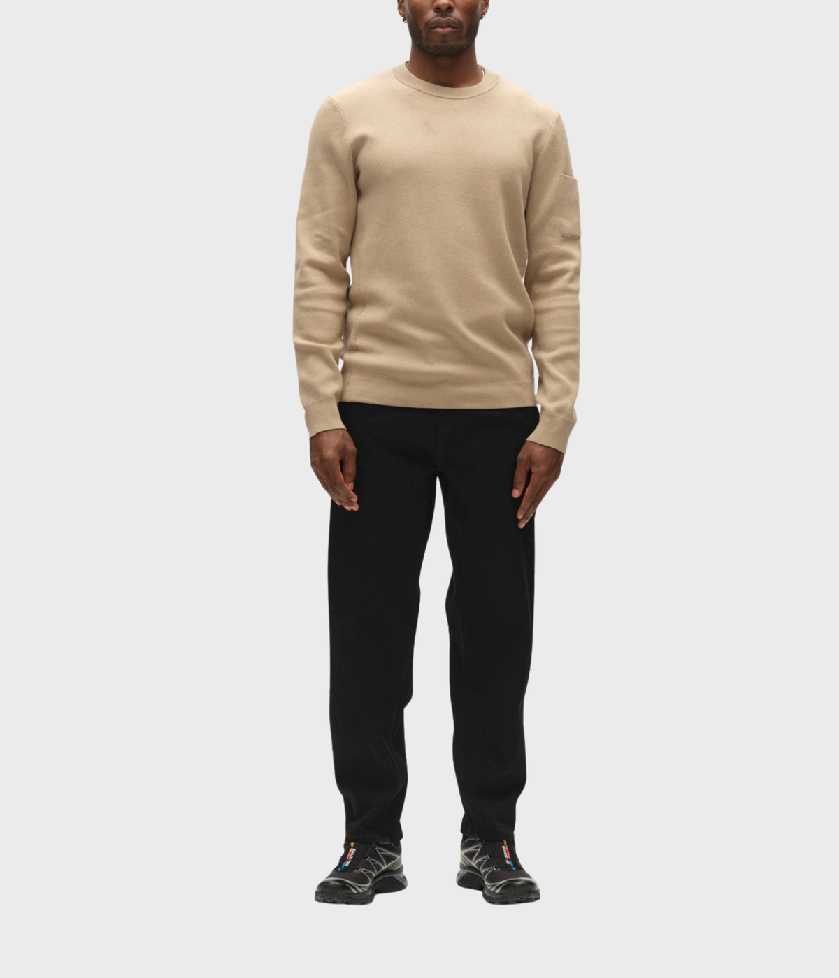 Gabadriel O-Neck Lume Ls Knit (0040 Sand Crocker)