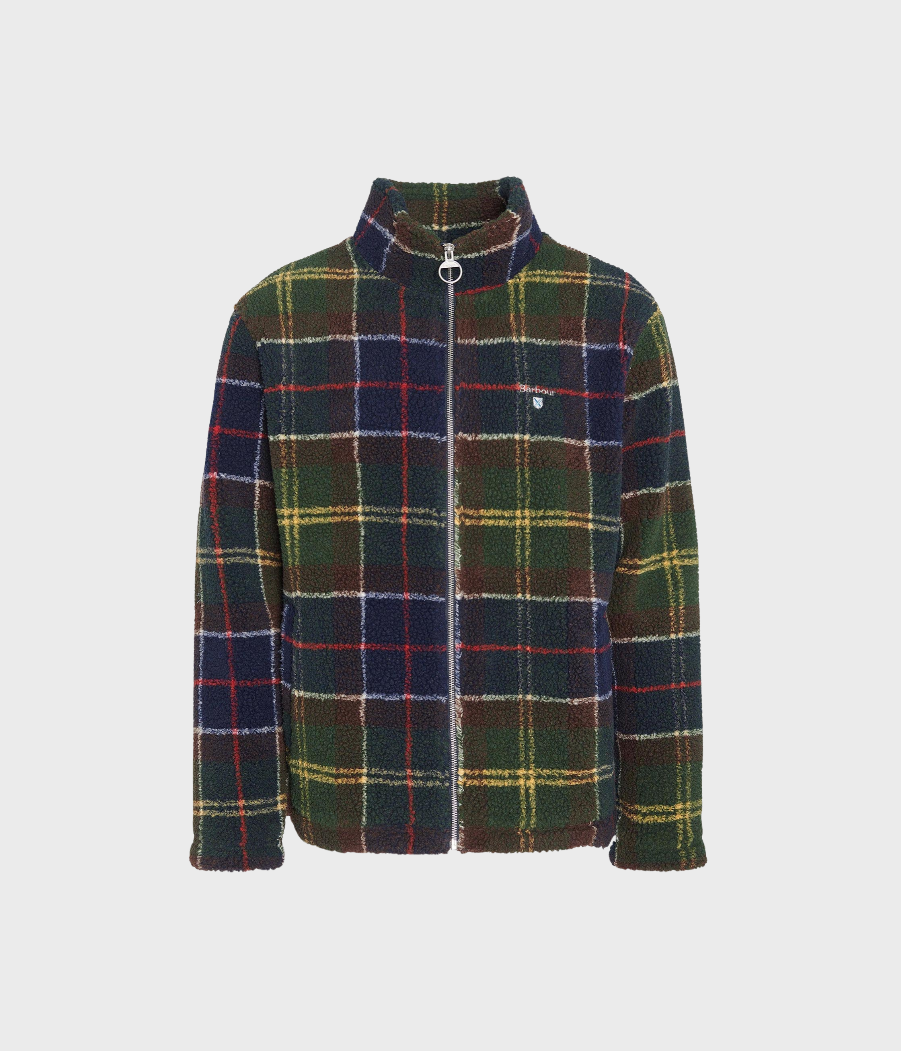 Barbour Tartan Fleece Zip Through Sweatshirt (TN43 Shadow Classic Tartan)