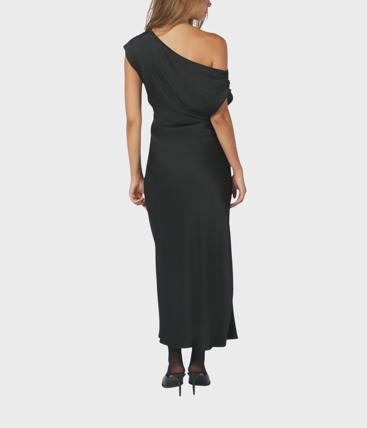 Lilith Heavy Sateen Dress (Black)