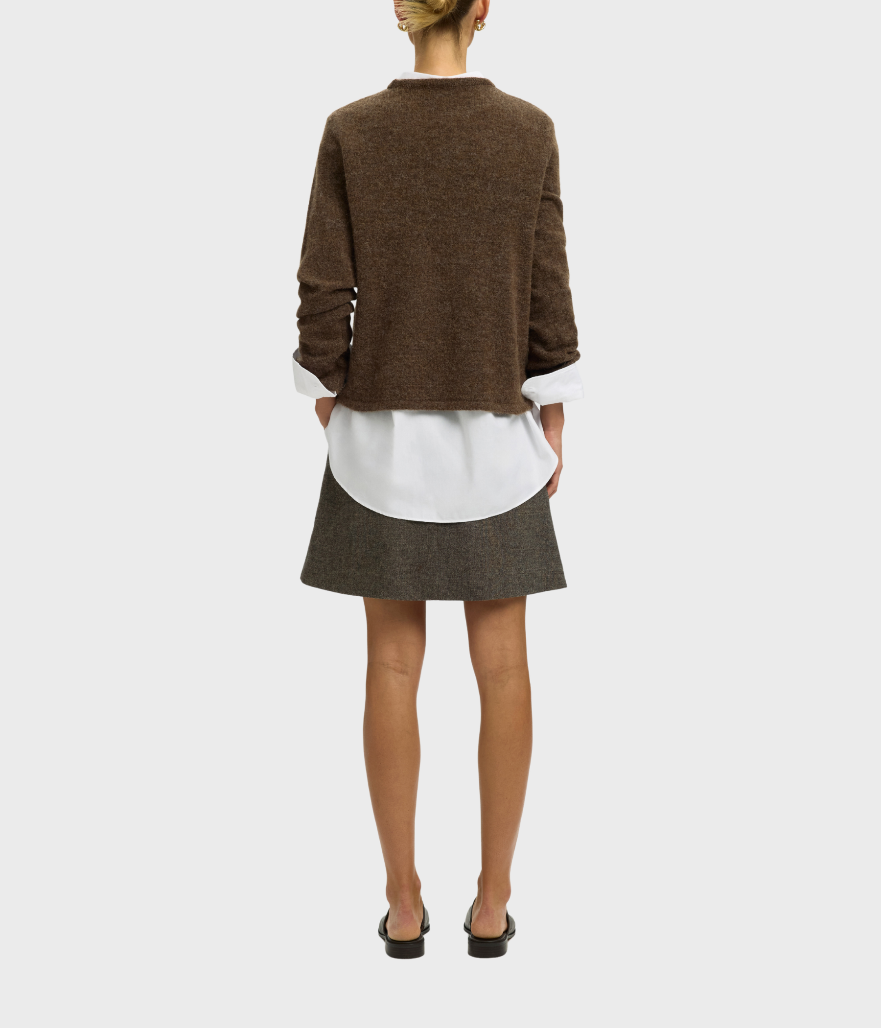 Slwlulu New Ls Knit O-Neck Noos (Dachshund Detail:MELANGE)