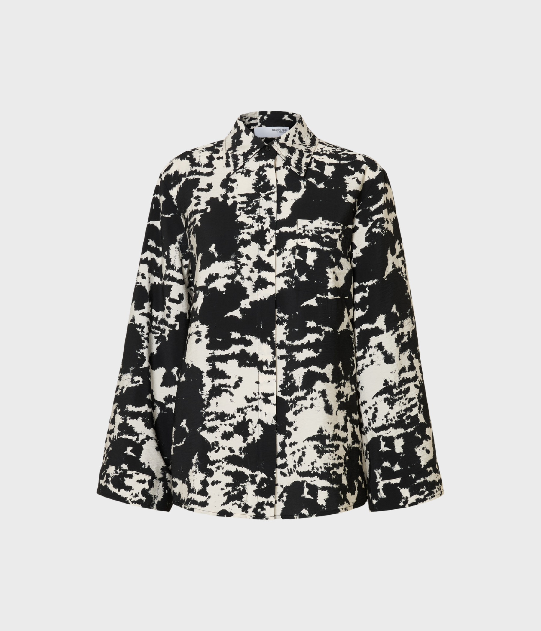 SLFTERESA RELAXED LS SHIRT B (Black AOP:AOP)