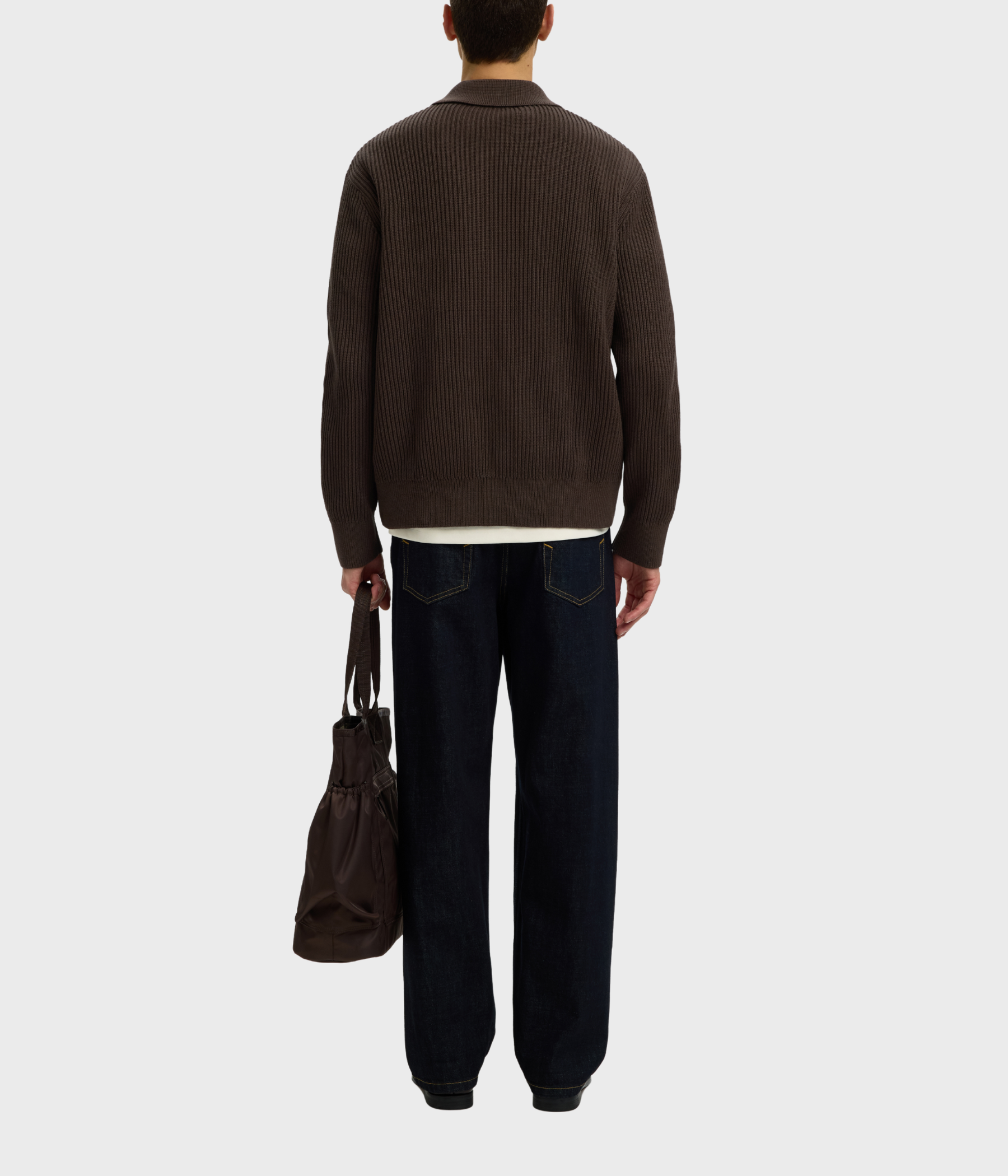 Slmdry Ls Rib Polo Cardigan (Delicioso)
