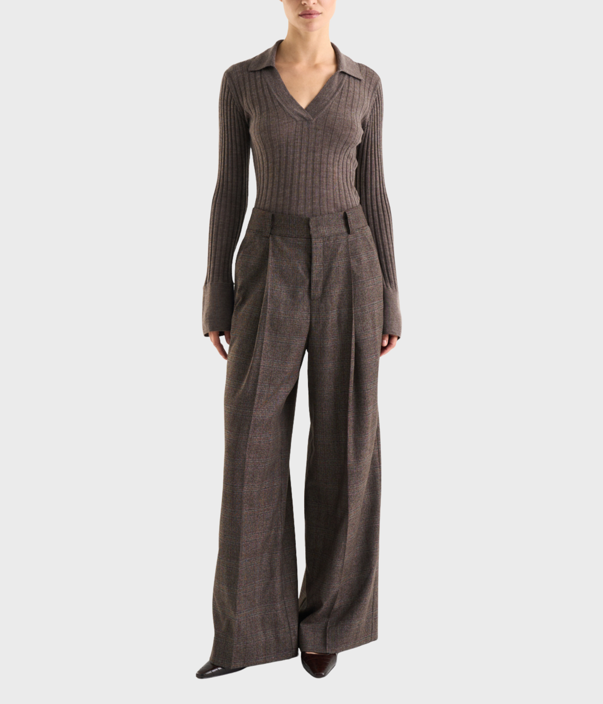 Veloria Knitted Top (Dk Taupe)