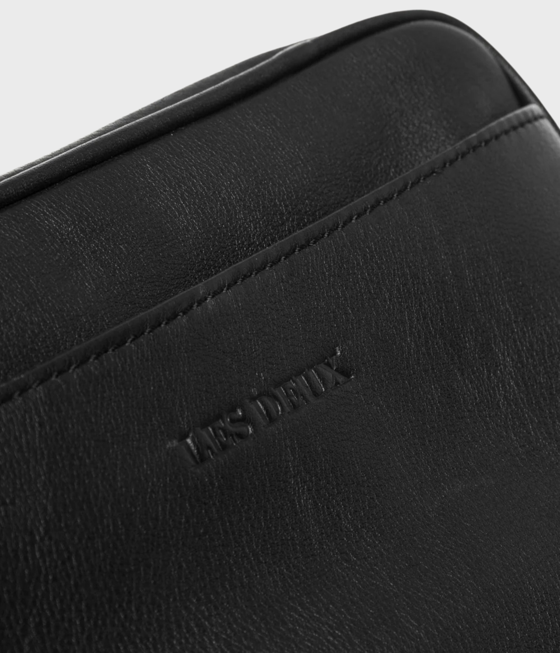 Leather Wash Bag (100100 Black/Black)