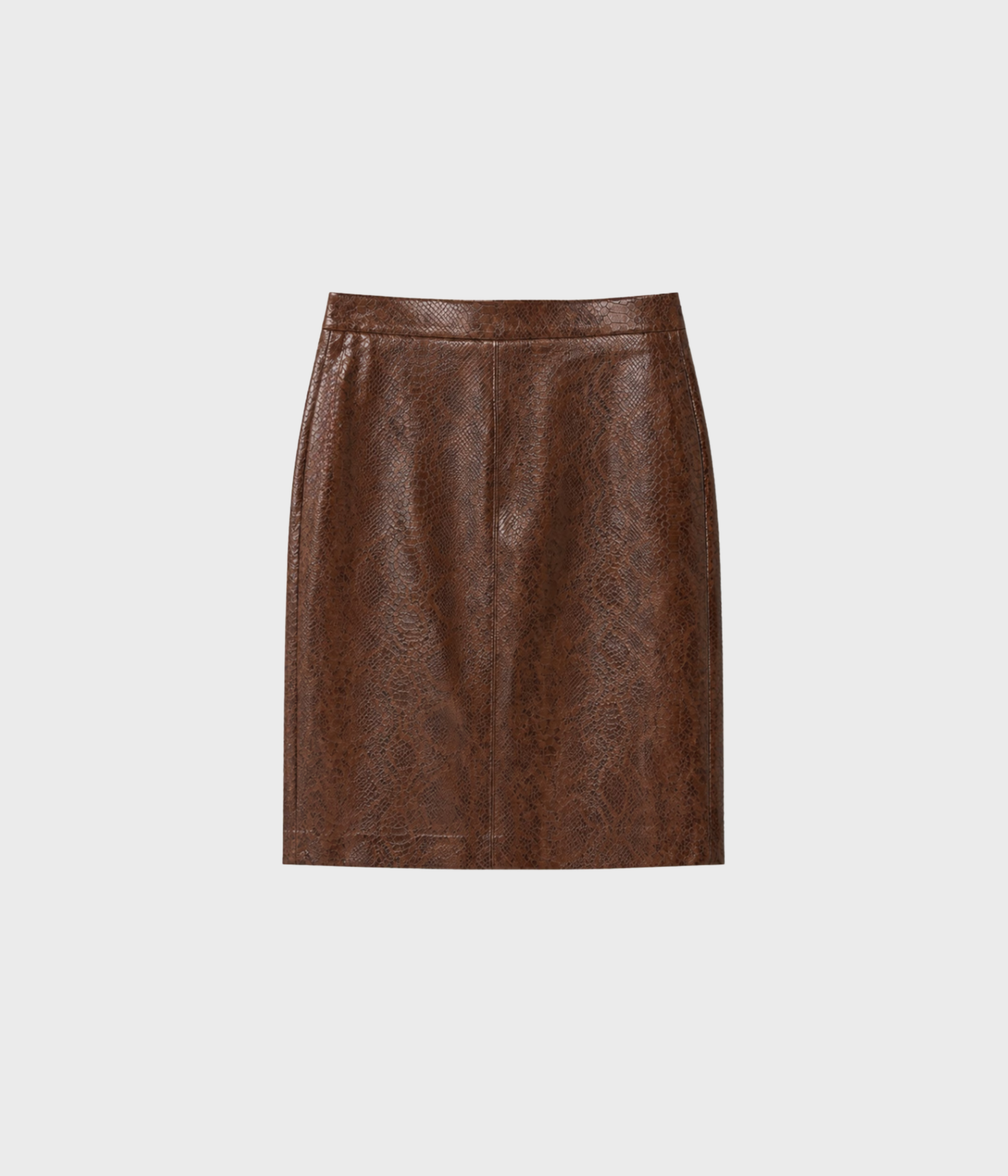 Ramona Faux Leather Skirt Brown Snake Print (Brown Snake Print)