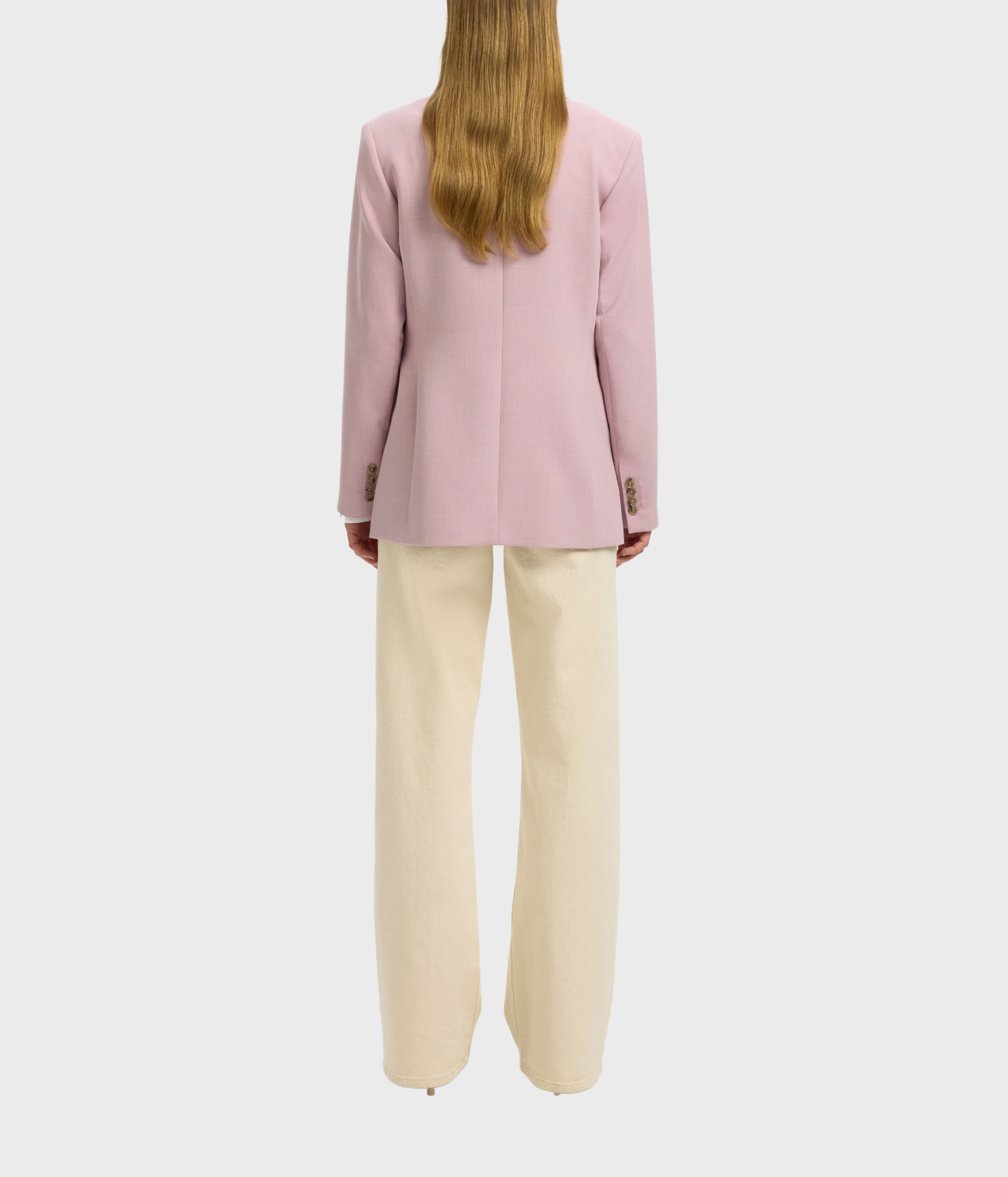 SLFRITA LS CLASSIC BLAZER MEL NOOS. (Bleached Mauve Detail:MELANGE) - D.O. Design Only