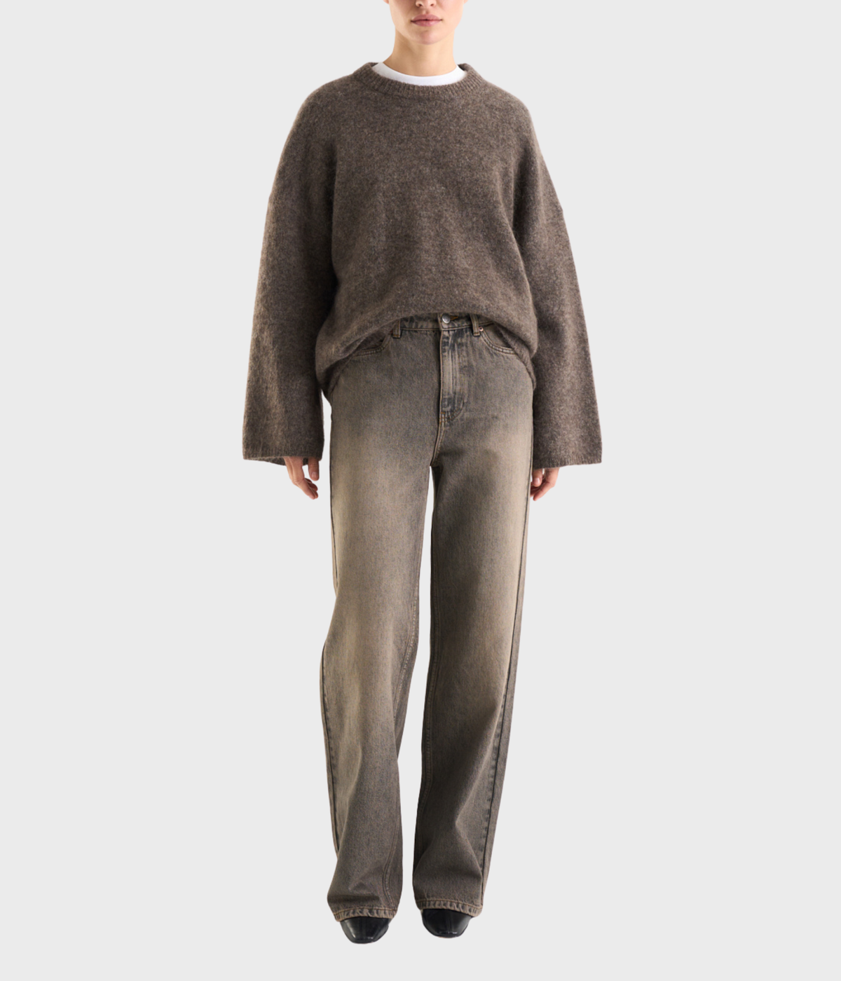 Mireya Knitted Sweater (Dk Taupe)