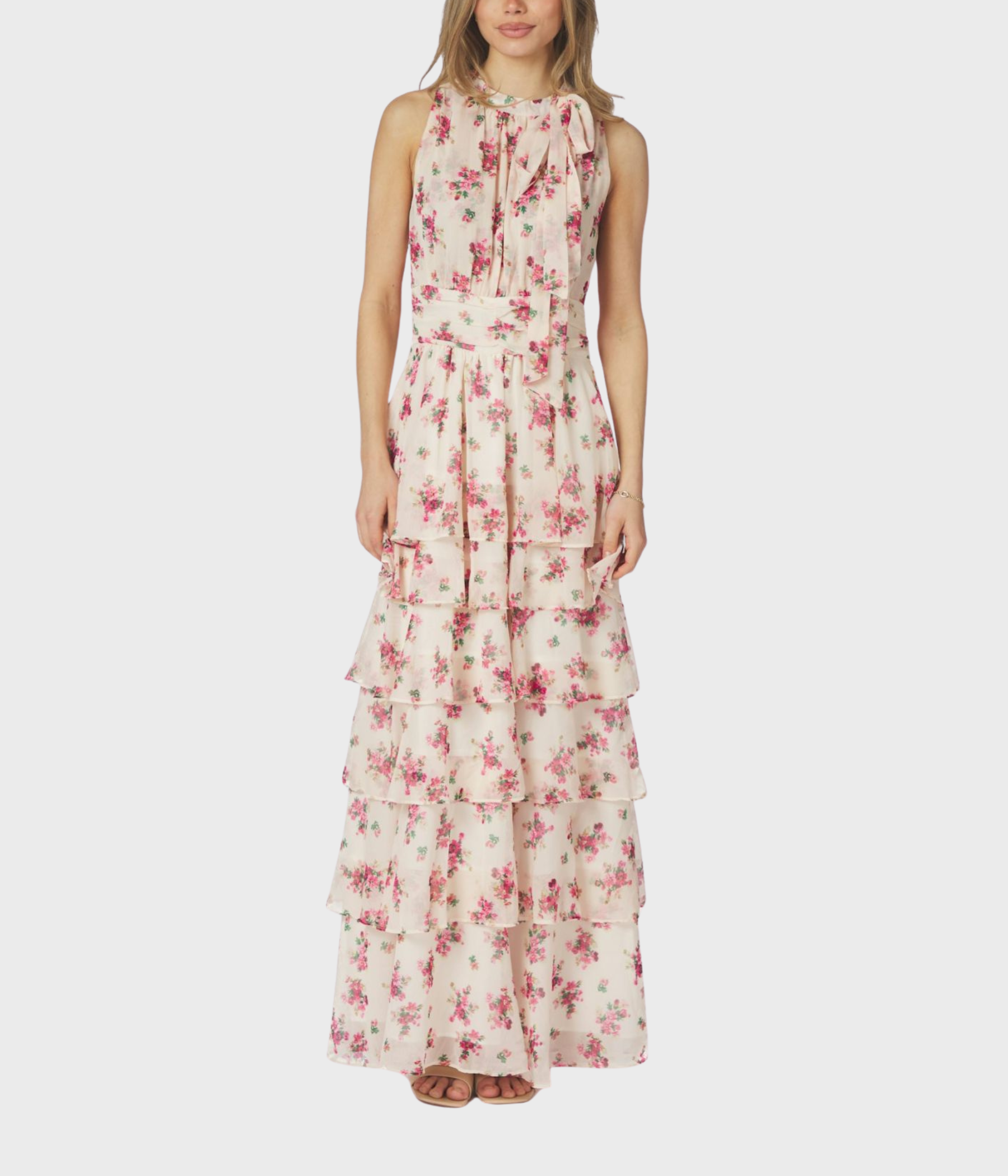 Marli Amazing Chiffon Rose Dress (165 Rose)
