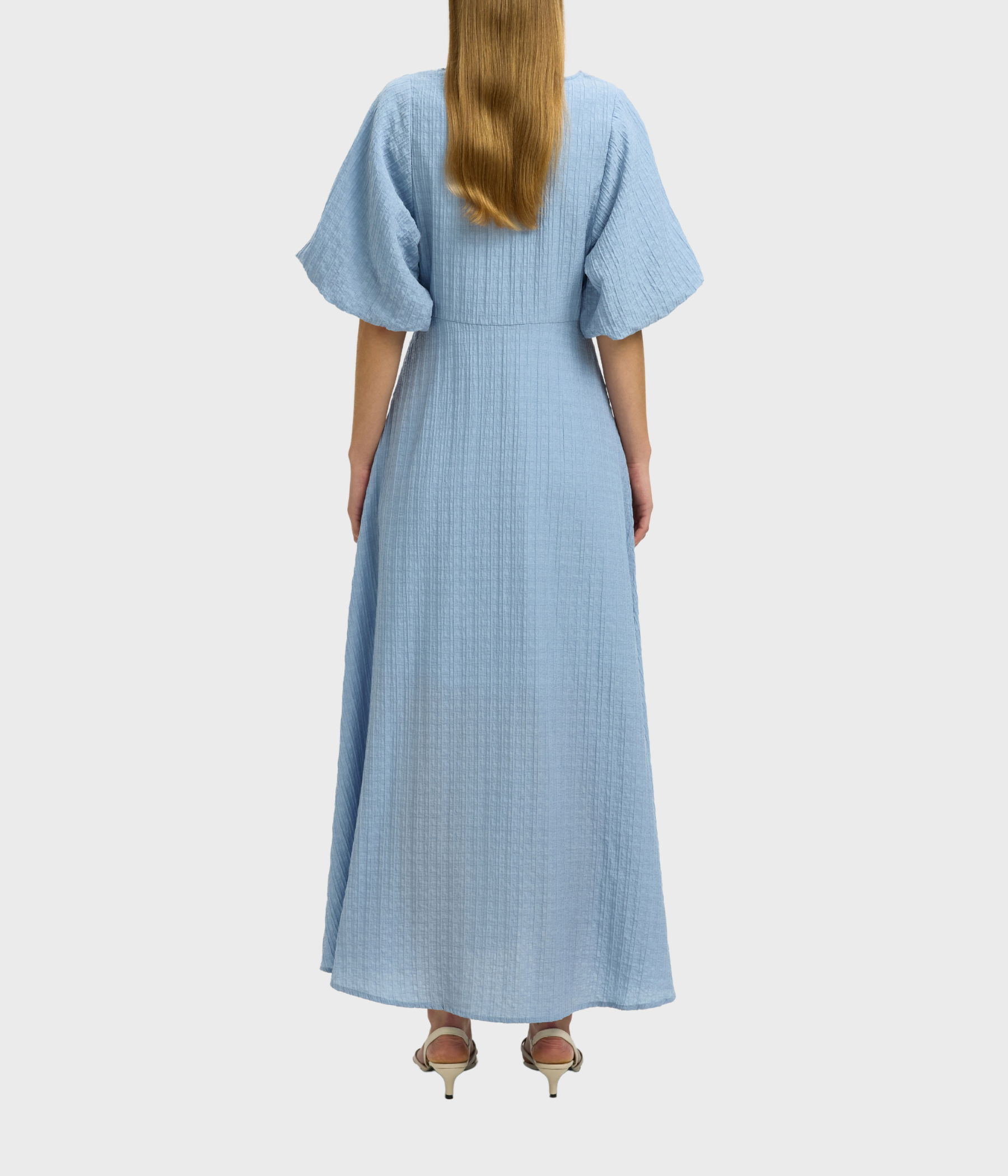 Slfmaddie Ss Closed Back Midi Dress Noos (Dusty Blue)