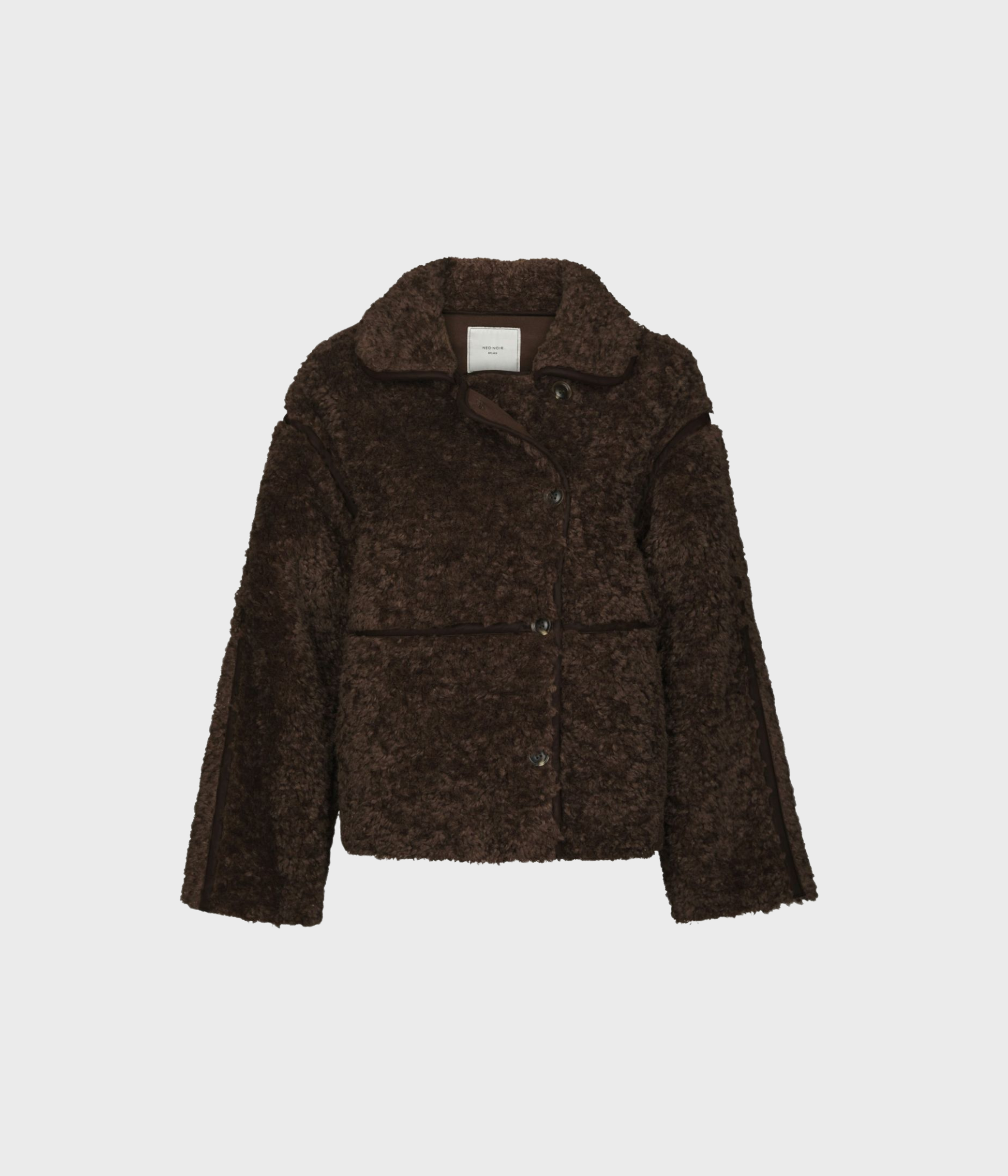Castor Faux Fur Jacket. (676 DARK BROWN)