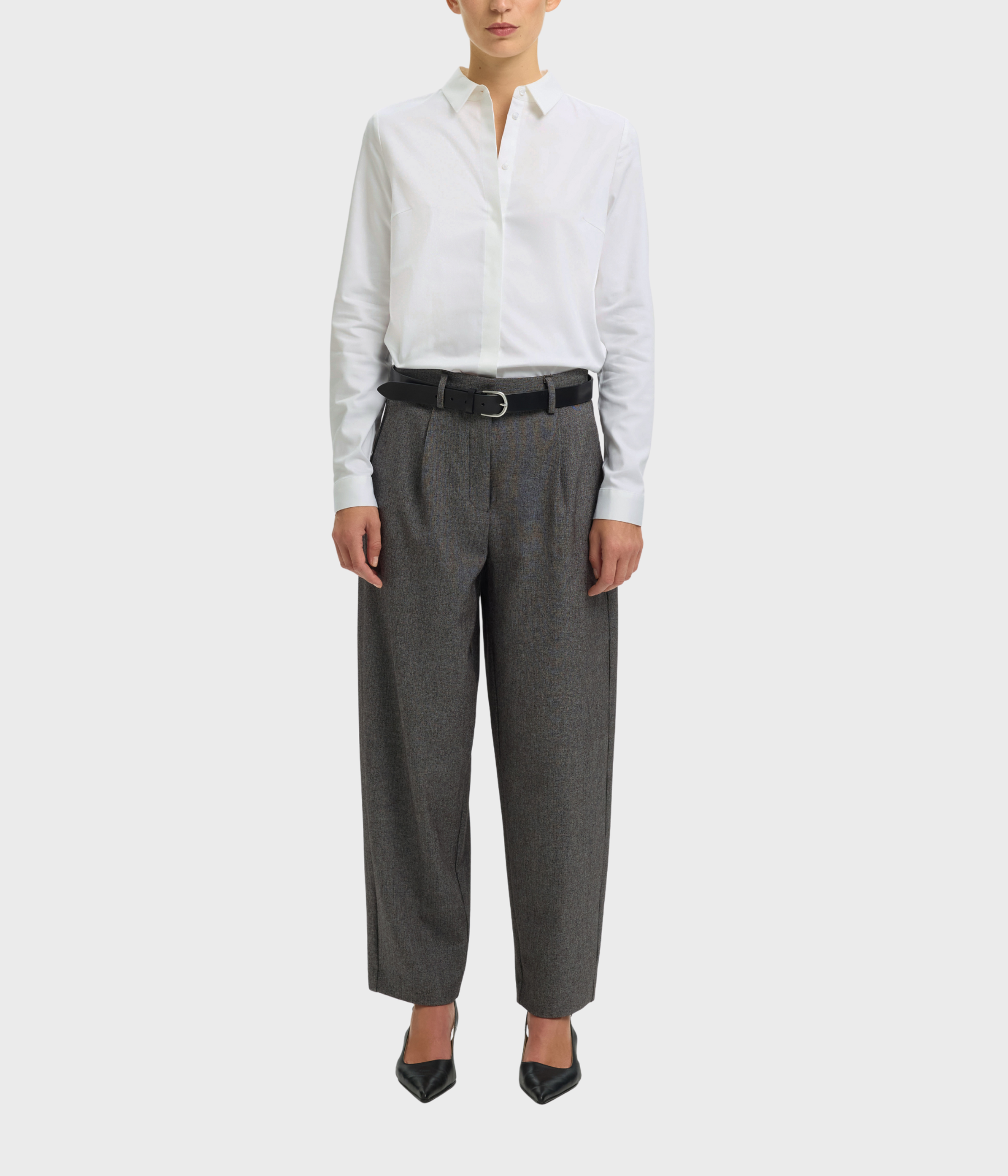 SLFROMIE LS FITTED SHIRT NOOS (Bright White)