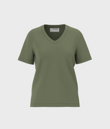 Grön t-shirt med v-ringning från Selected Femme