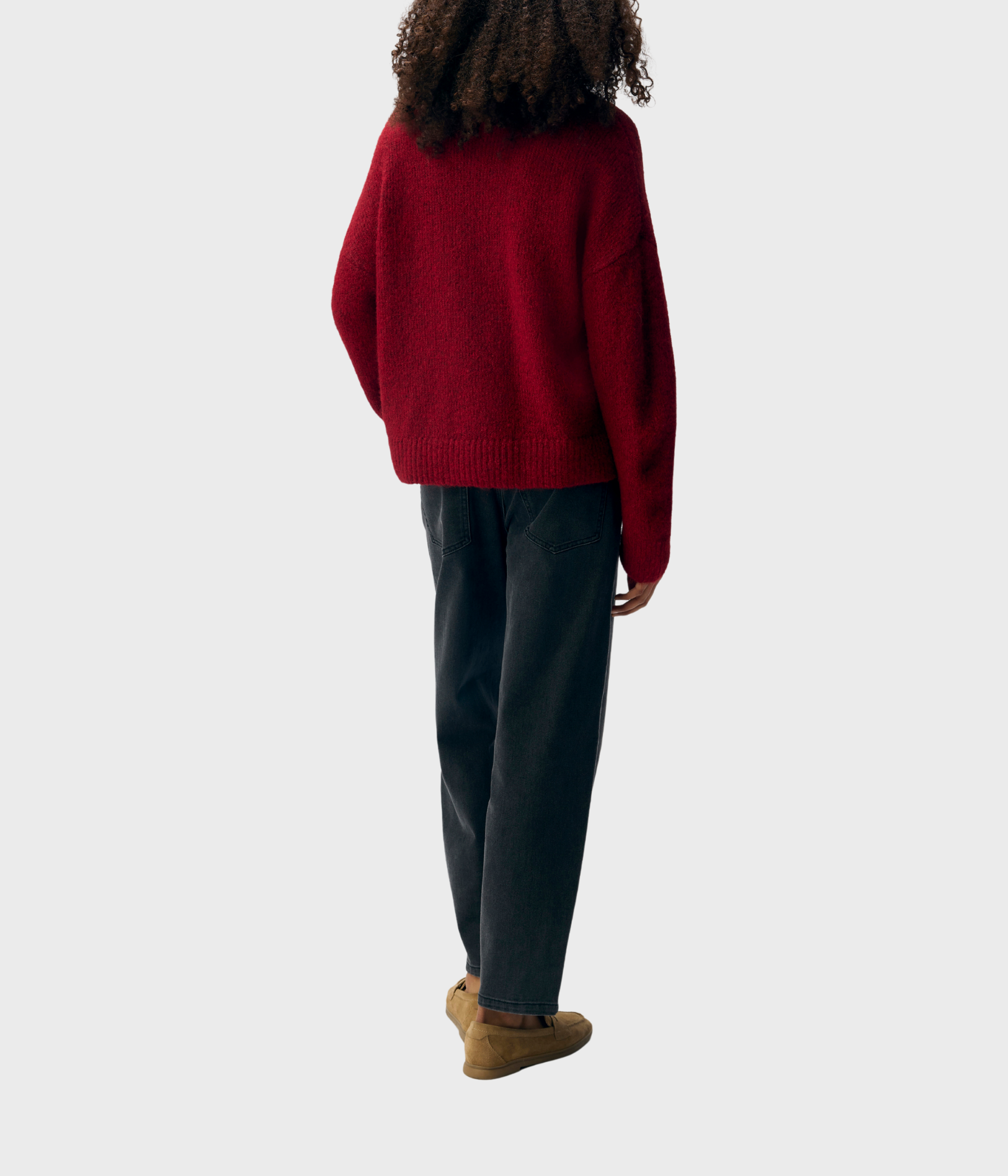 OBJSAGGIA LS LO PULLOVER E WI 24 (Karanda Red Detail:Melange)